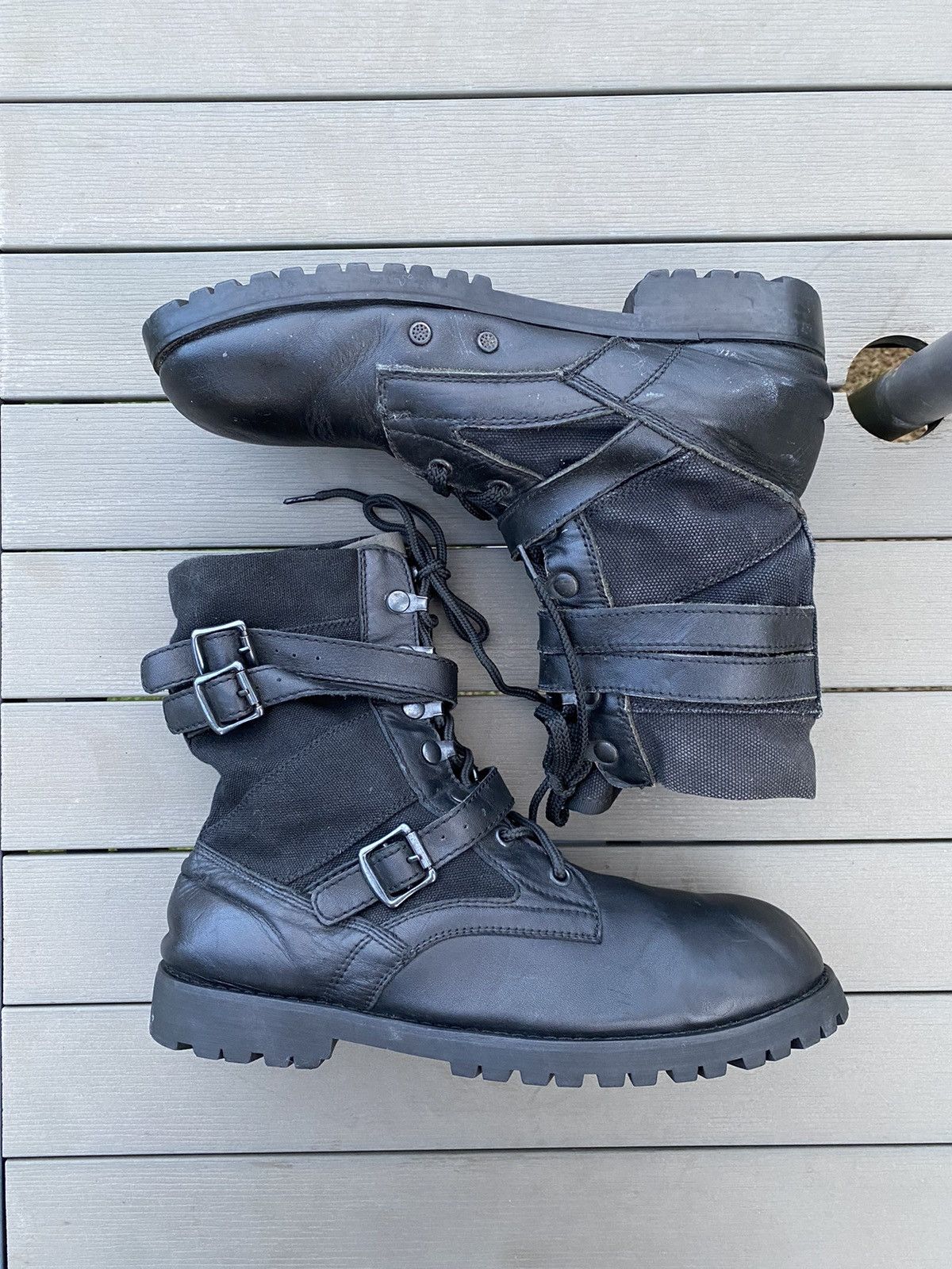 Number (N)ine Number (N)ine SS06 Bondage Combat Boots 8/8.5 US | Grailed