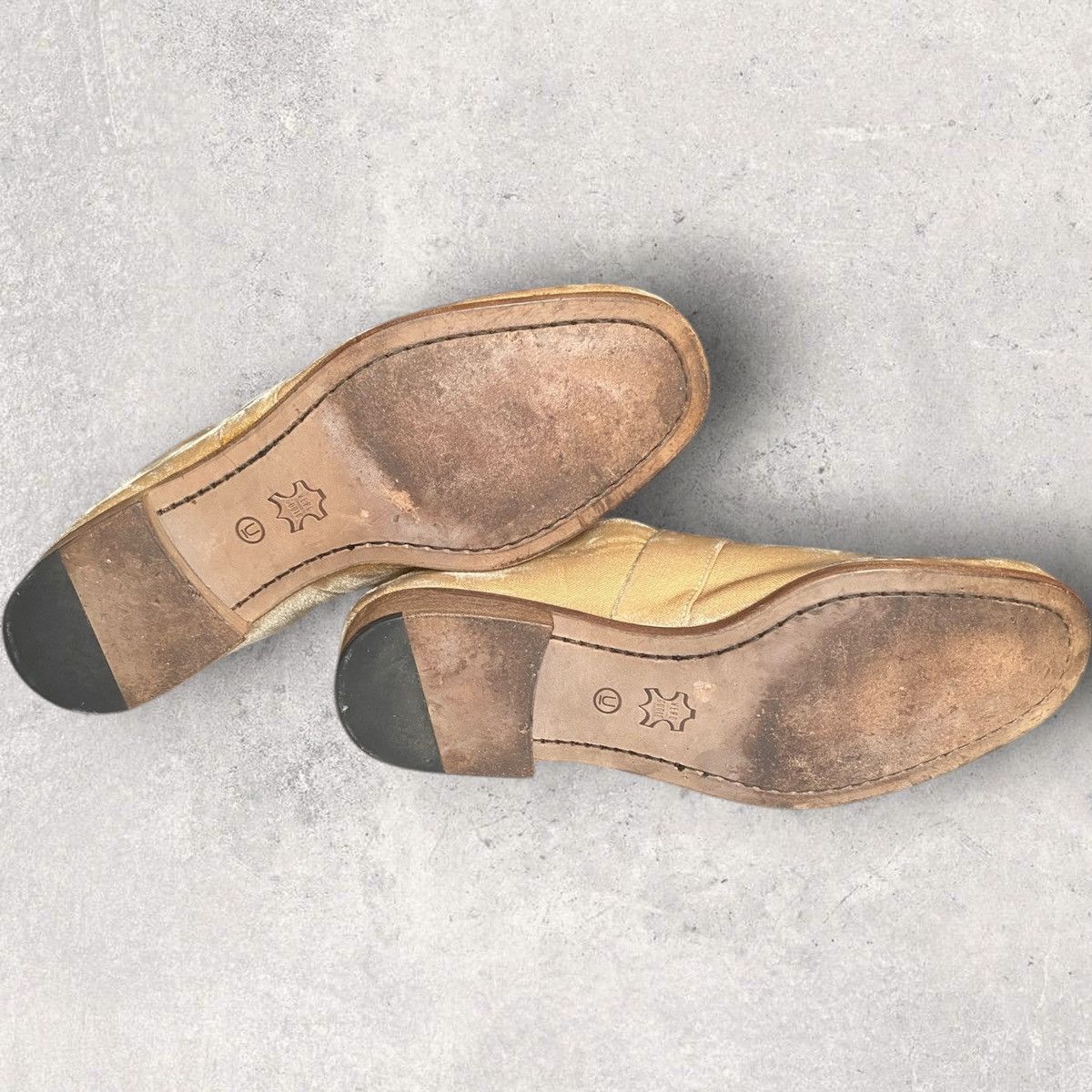 Undercover AW13 “Psycho Killer” Talking Head Gold Velvet Loafer Size US 10 / EU 43 - 5 Thumbnail