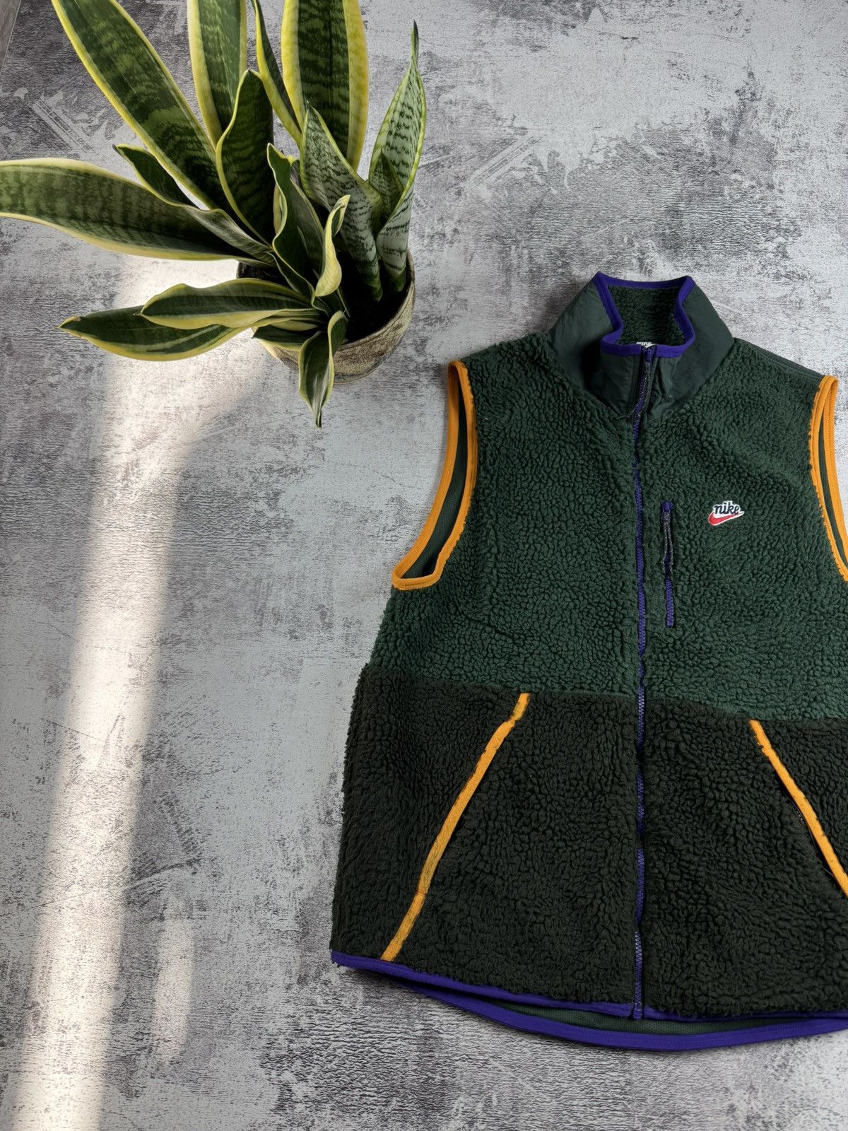 Nike Nike Green Sherpa Vest Zip Sportswear Fleece Y2K Polar Men’s M Size Jacket Winderbreaker Size US L / EU 52-54 / 3 - 2 Thumbnail