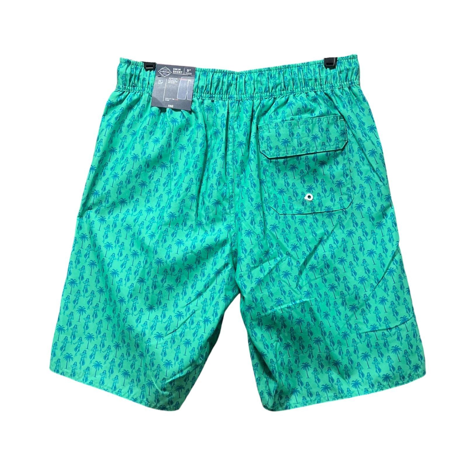 Other St. John's Bay - Men's Board Shorts - 9" Inseam - Green Hula Size ONE SIZE - 5 Thumbnail