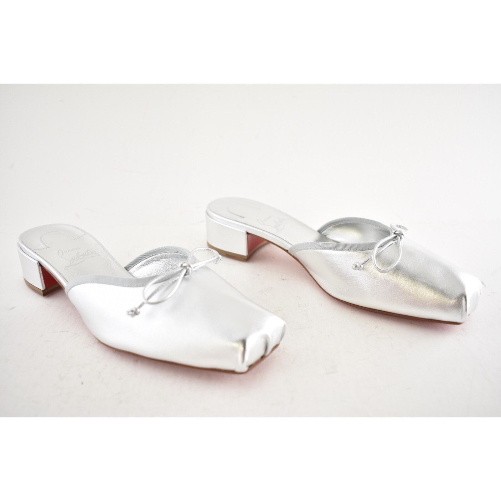 Christian Louboutin Christian Louboutin Mimiflirt Silver Ballet Ballerina Slide Size US 8.5 / IT 38.5 - 4 Thumbnail