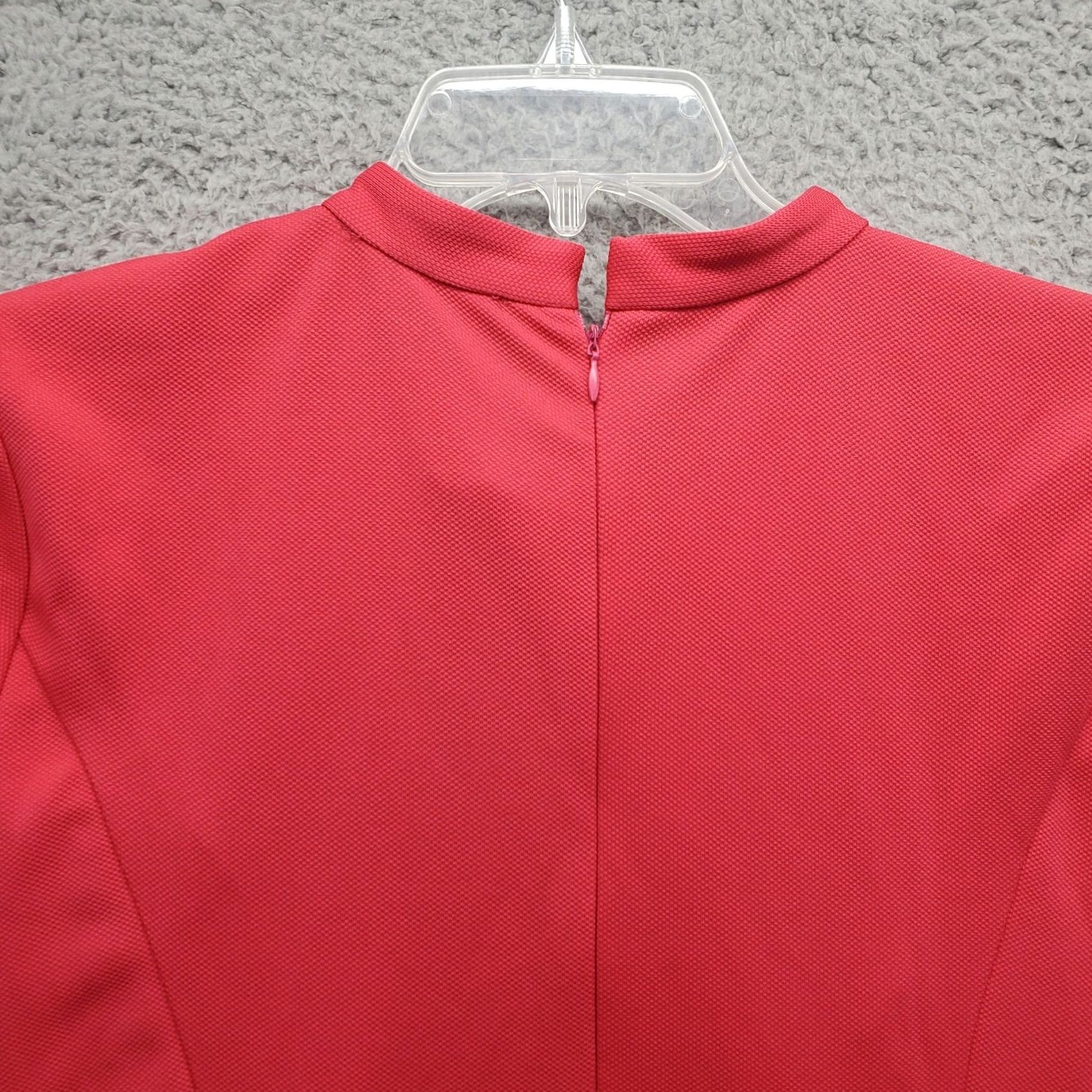 Vintage Eloquii Shift Dress Women's Size 20 Pink Stretch Cap Sleeve Tie Neck Back Zip Dress Size 3XL / US 20-22 - 8 Thumbnail