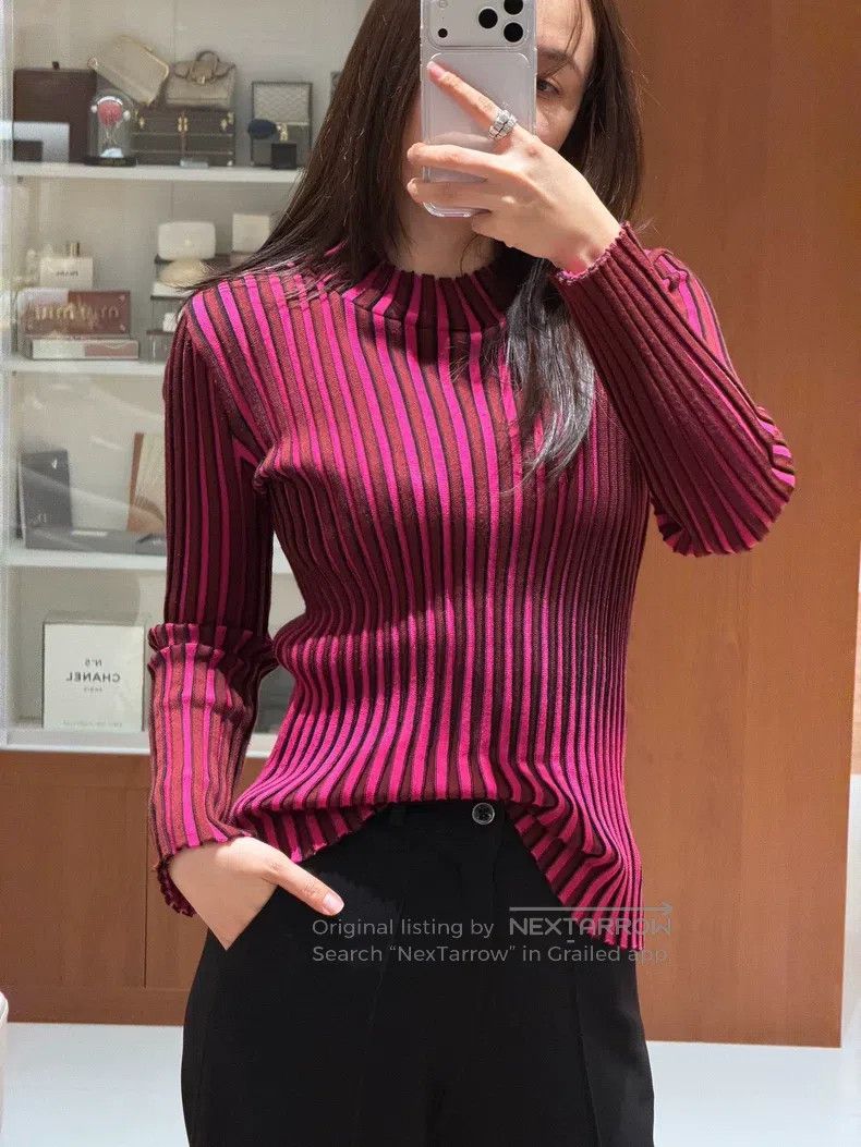 Issey Miyake Issey Miyake Rose Red and Black Patchwork Sweater Top Size M / US 6-8 / IT 42-44 - 8 Thumbnail
