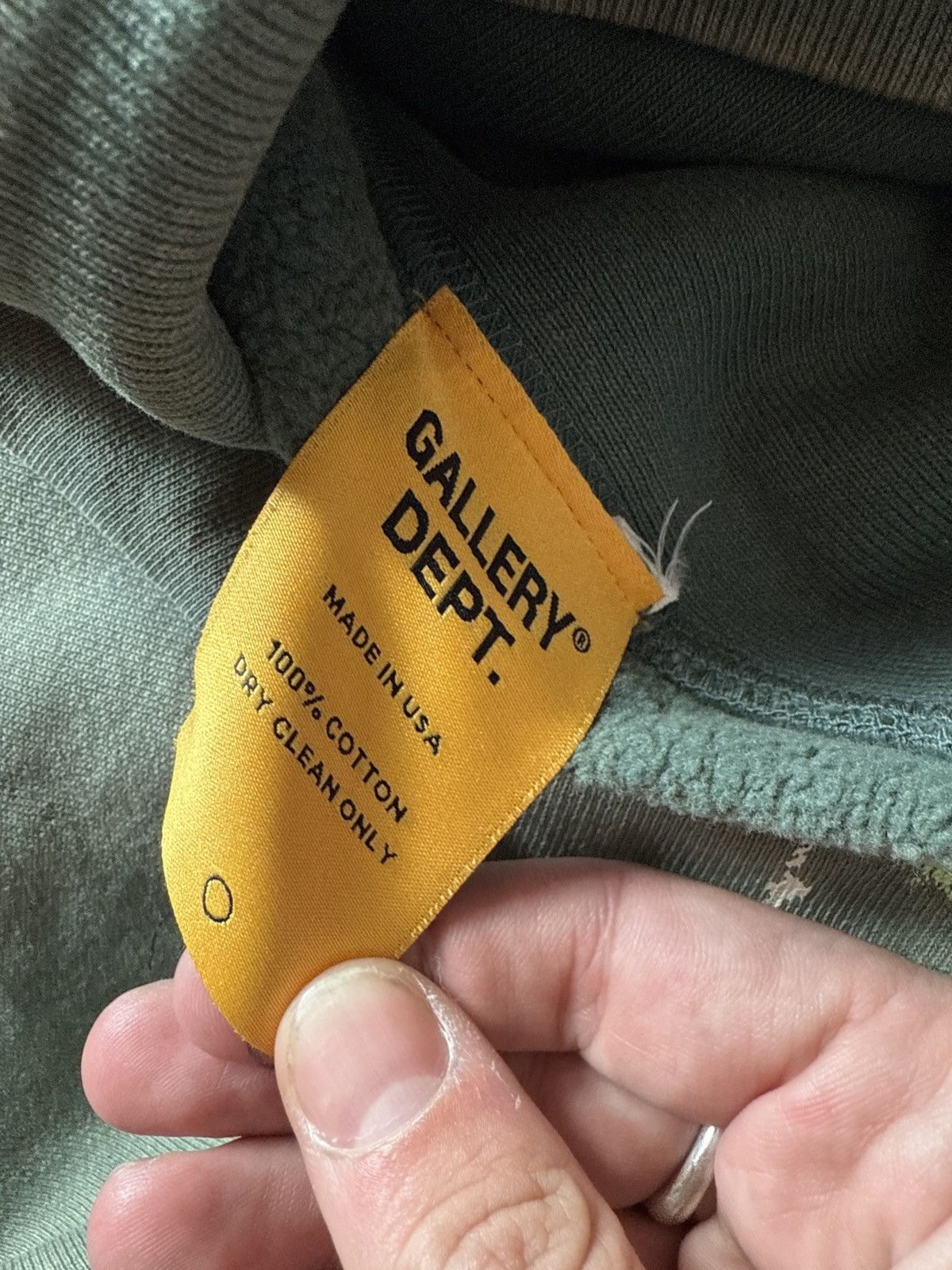 Gallery Dept. Gallery dept center logo paint hooded sweatshirt green Size US L / EU 52-54 / 3 - 7 Thumbnail