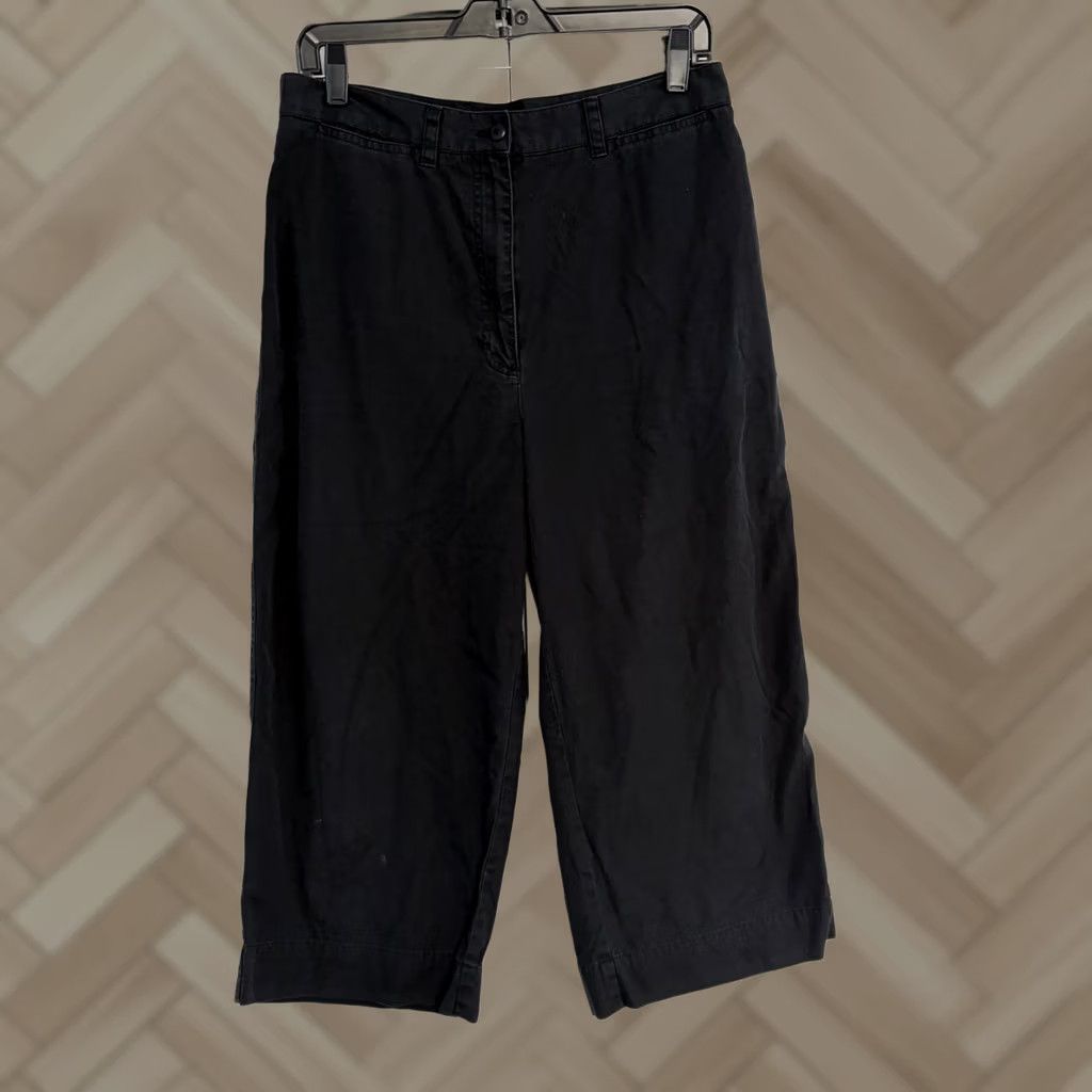 Ralph Lauren Lauren Ralph Lauren Pants Womens 12 Black Capri Cropped Stretch Logo Pockets High Rise Straight Casual Travel Size 34" / US 12 / IT 48 - 1 Thumbnail