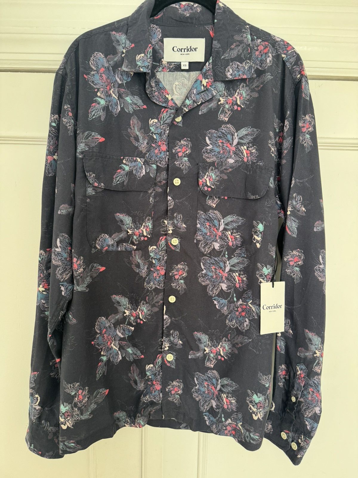 Corridor Corridor Novella Floral Print Long Sleeve Navy Lyocell Size US XS / EU 42 / 0 - 11 Thumbnail