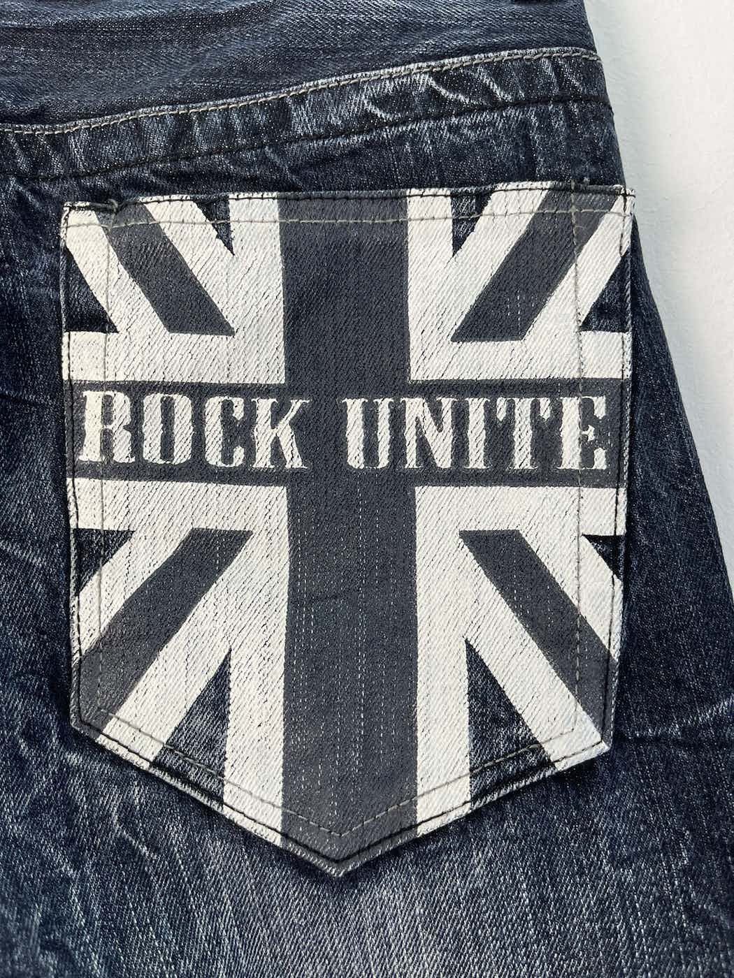 Japanese Brand × Vintage Rock Unite Skull Bones🔥 Special Design Denim By Dominate Size US 31 - 14 Thumbnail