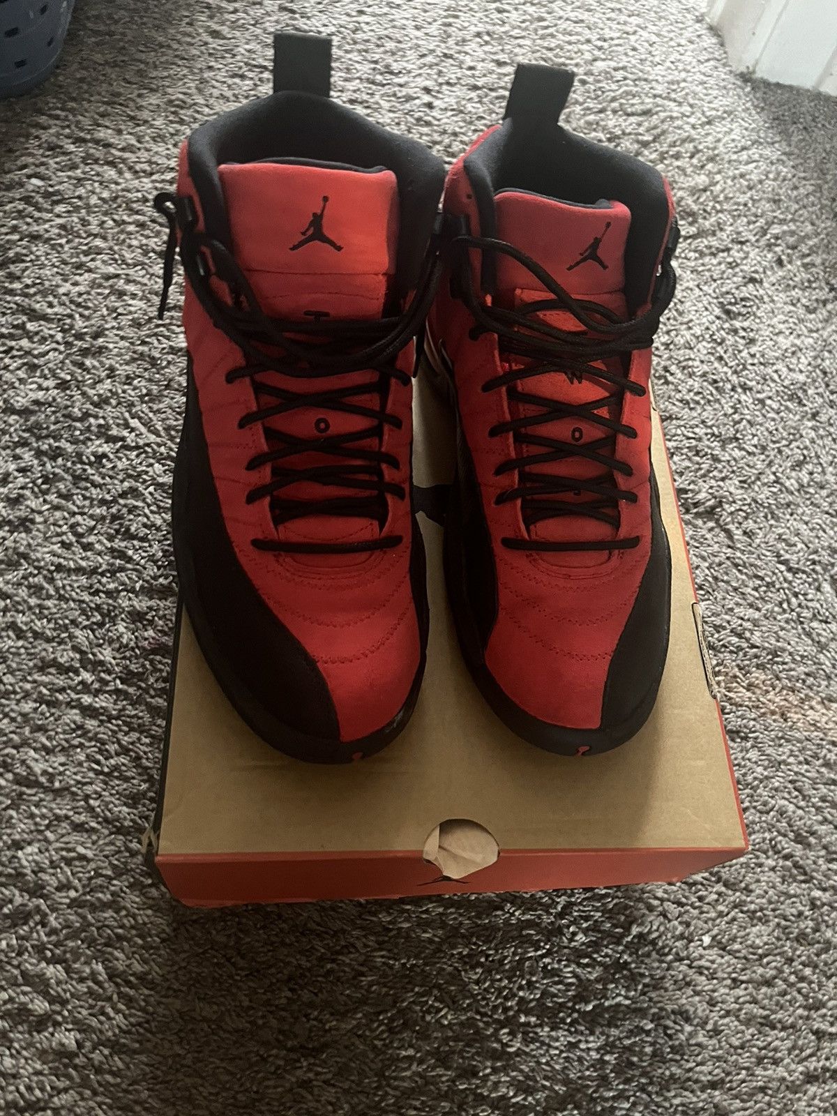 image of Size 9 Men’S- Jordan 12 Reverse Flu Game Shoes in Red, Men's