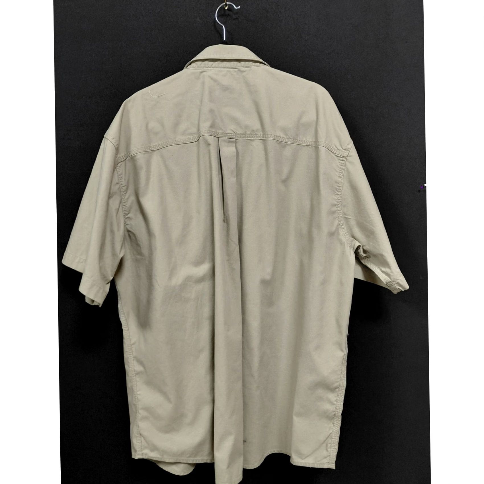 Carhartt Carhartt Men's Short Sleeve Button-Up Shirt Beige Solid Collared Size 2XL Size US XXL / EU 58 / 5 - 2 Thumbnail