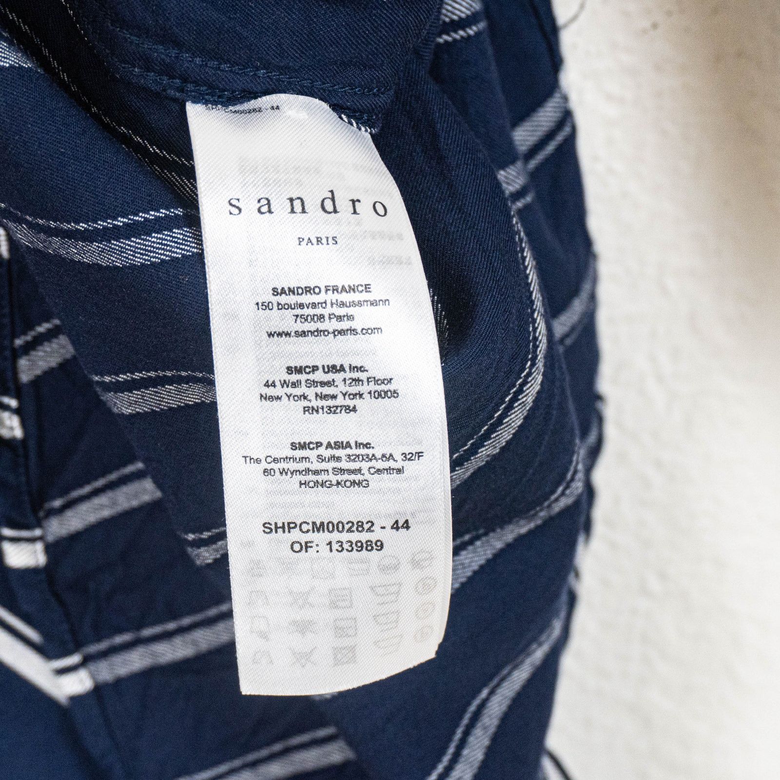 Sandro Sandro Paris Flow Striped Shirt button up Navy striped XL Size US XL / EU 56 / 4 - 7 Thumbnail