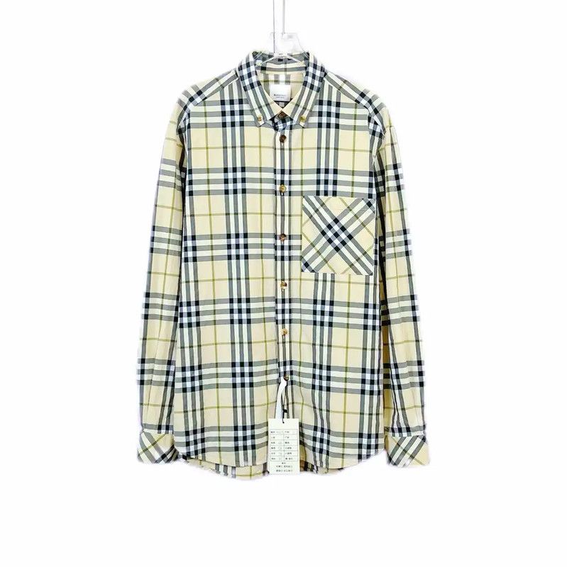 Burberry Burberry L Size Khaki Long Sleeve Shirt Size L / US 10 / IT 46 - 1 Thumbnail