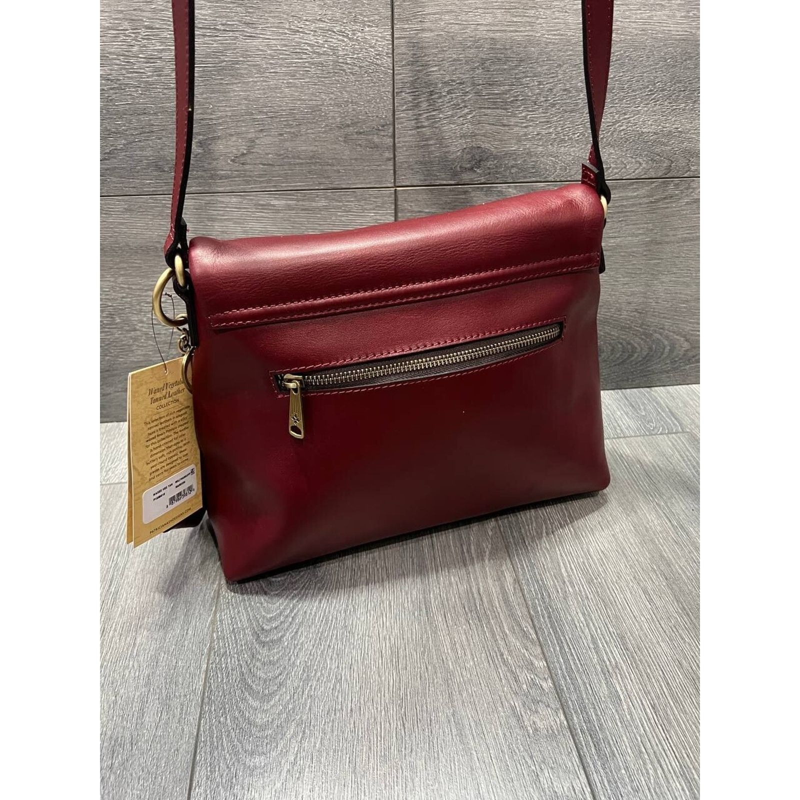 Patricia Nash Patricia Nash Mili Leather Medium Flap Maroon Bag A683655 Size ONE SIZE - 12 Thumbnail