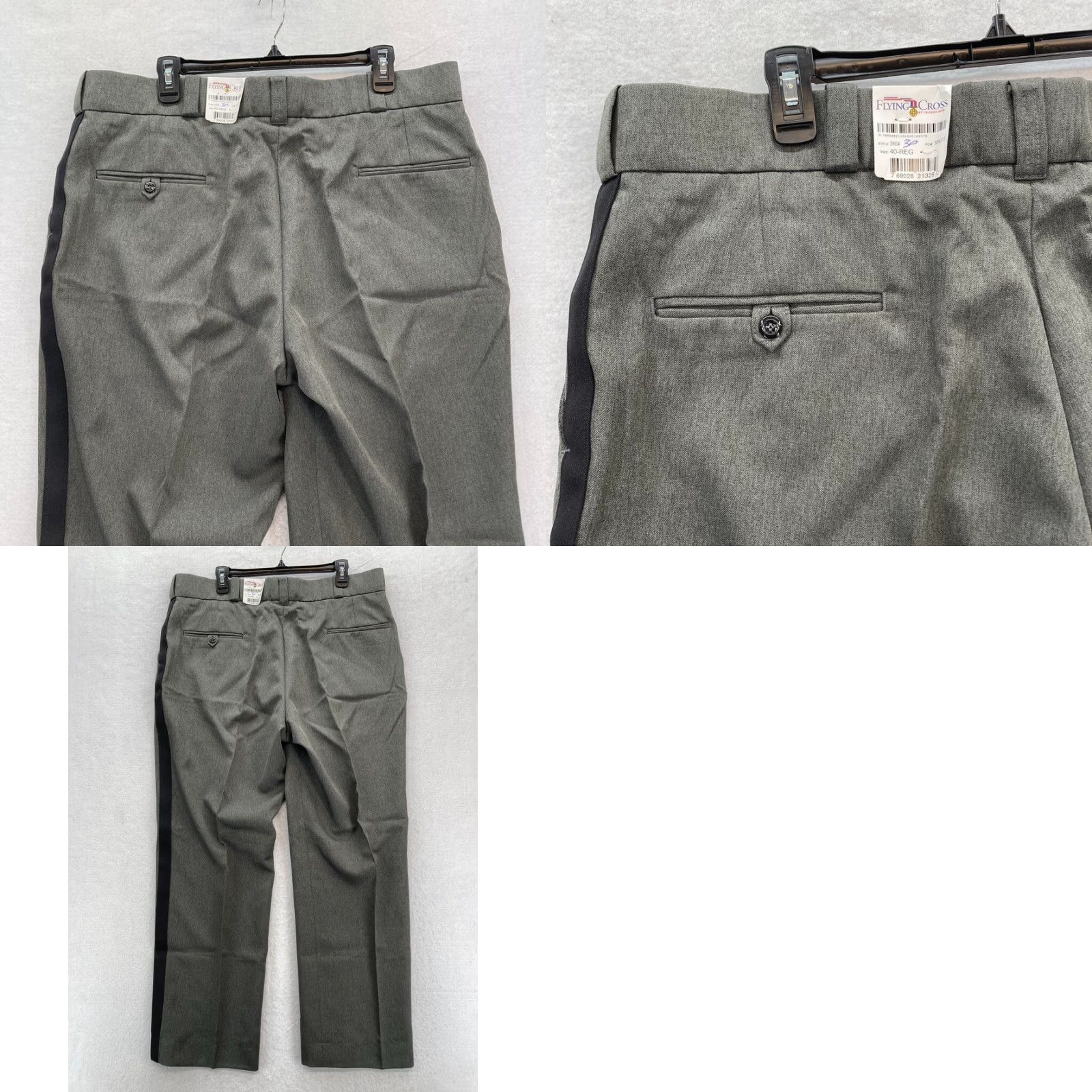 Vintage Flying Cross Mens Green 40 Reg Relaxed Fit Straight Leg Pants NWT Polyester Chino Casual Front Flat Front Size US 40 / EU 56 - 8 Thumbnail