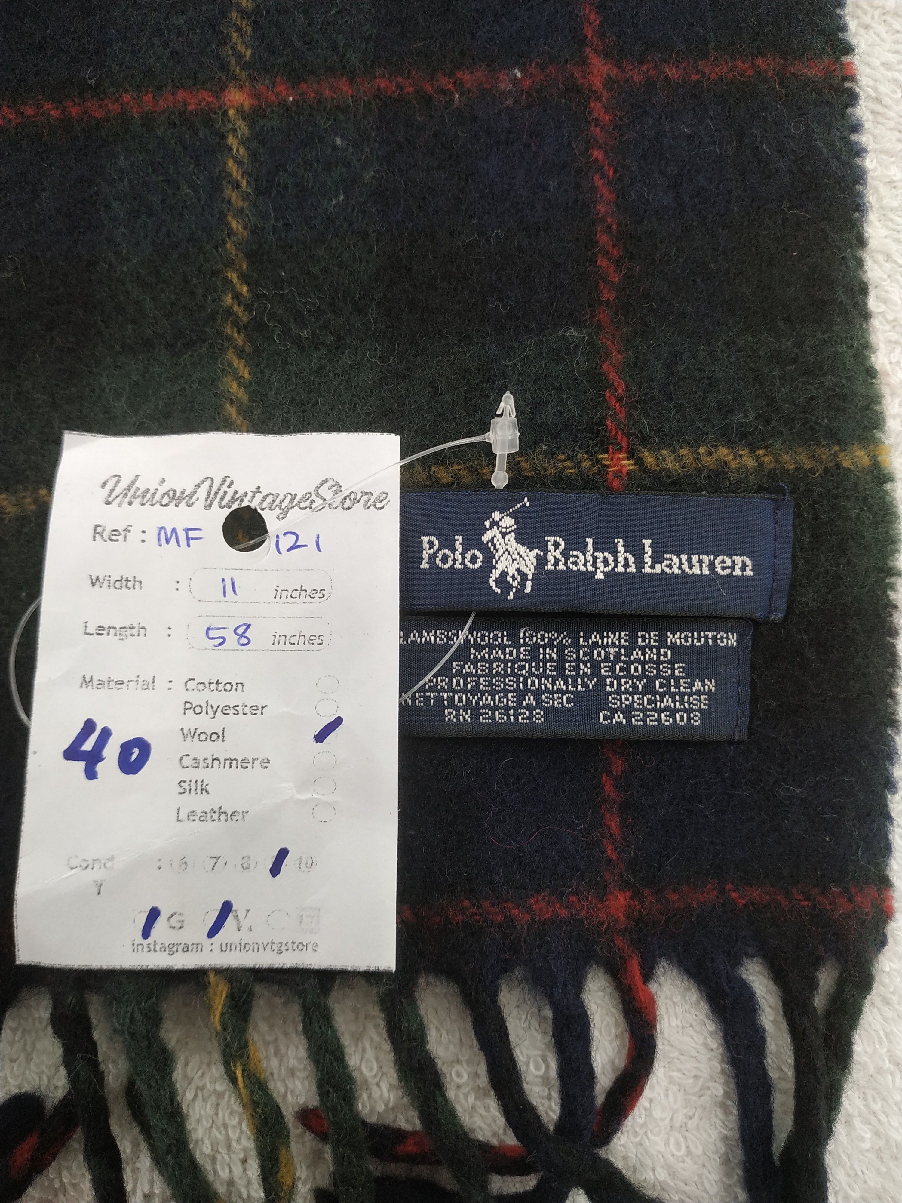 Polo Ralph Lauren Vintage Polo Ralph Lauren Scarf/Muffler/Neckwear MF121 Size ONE SIZE - 6 Thumbnail