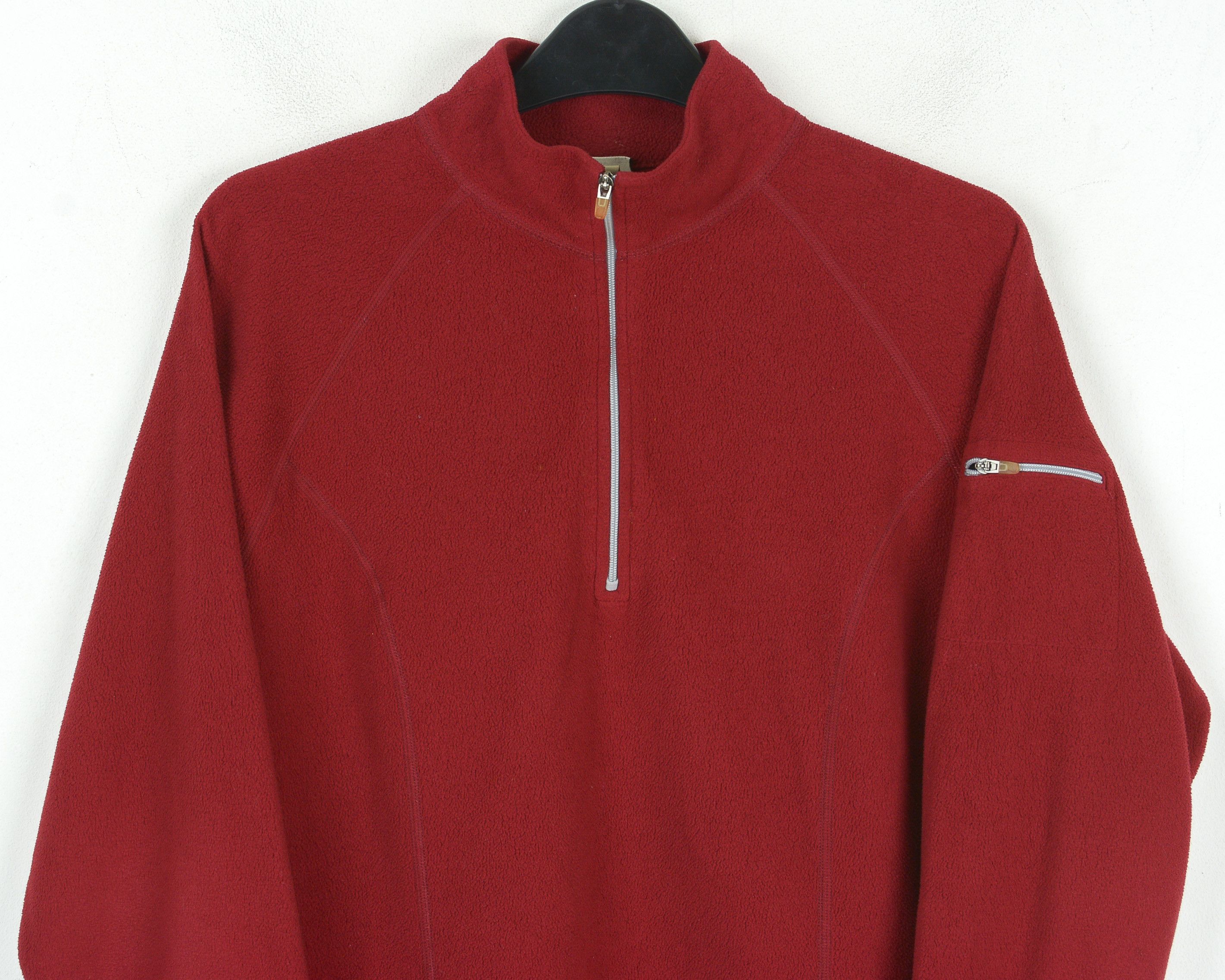 L.L. Bean × Vintage Fleece Jumper Zip Neck Pullover Red Sweater Sweatshirt 2yk Size M / US 6-8 / IT 42-44 - 8 Thumbnail
