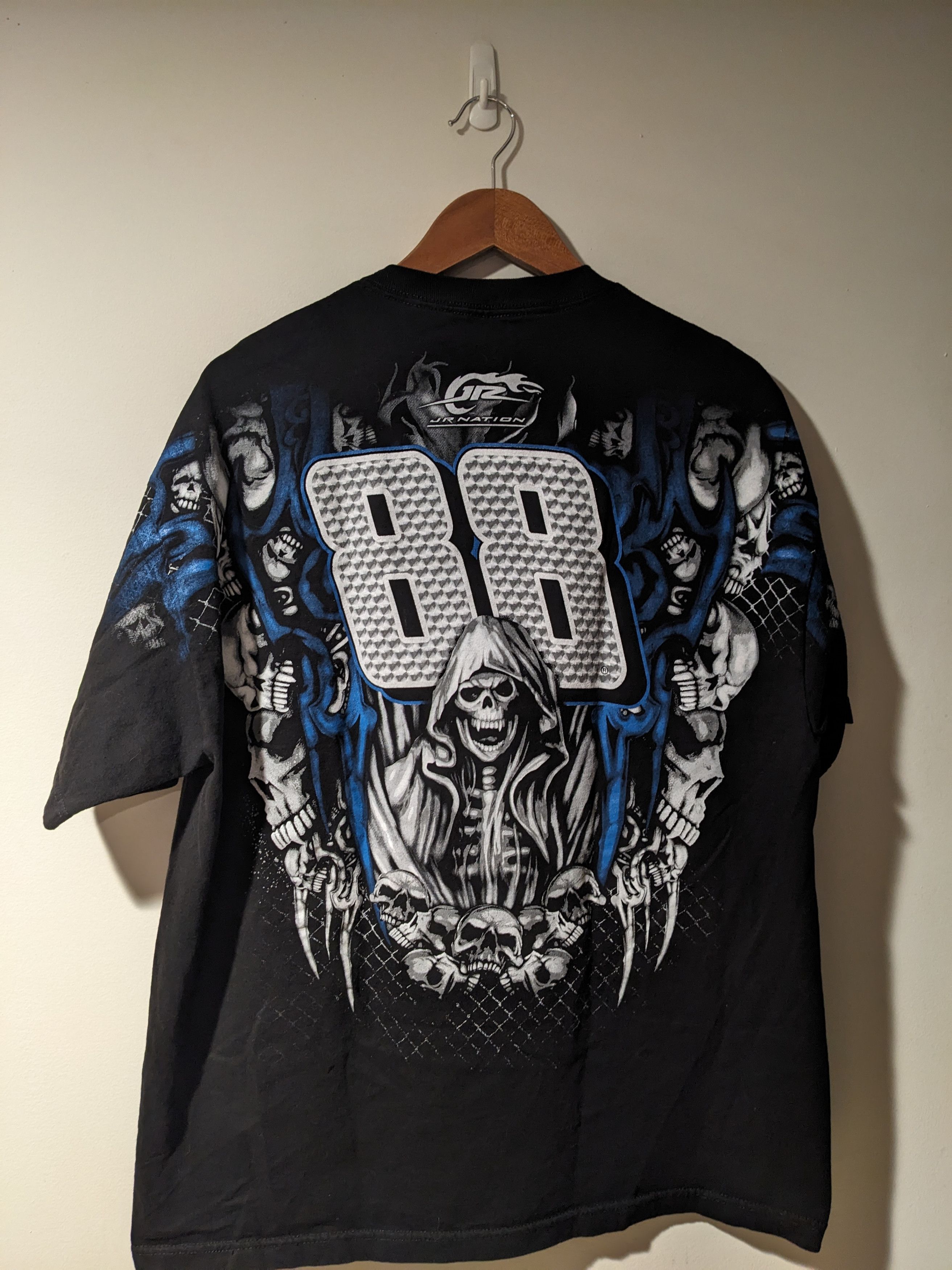 Chase Authentics × NASCAR × Vintage Vintage Y2K Nascar Chase Authentic Dale Jr 88 Reaper T-Shirt Size US XL / EU 56 / 4 - 4 Thumbnail