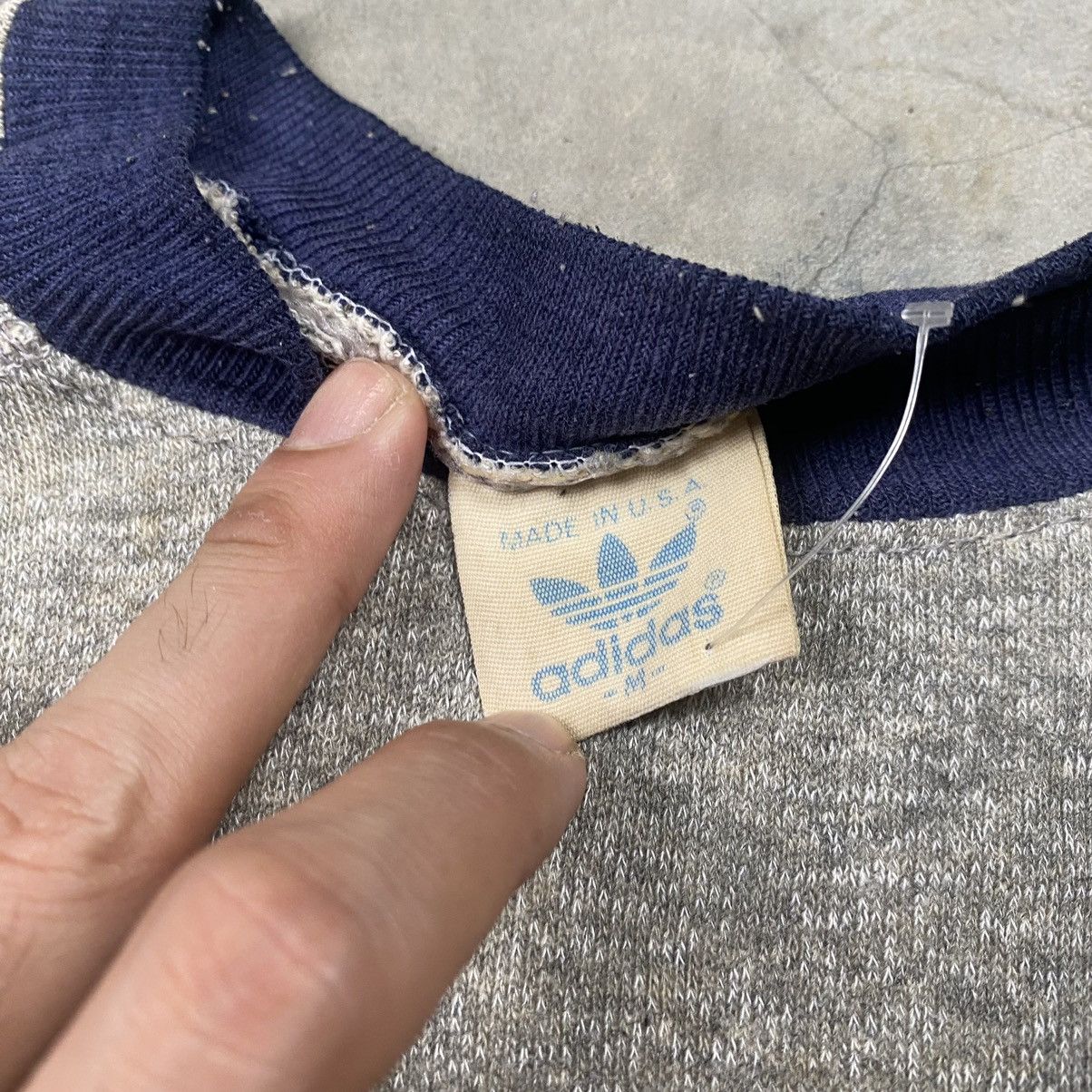 Adidas Grail💥80s Adidas Trefoil Triblend Distressed Crewneck Size US M / EU 48-50 / 2 - 7 Thumbnail