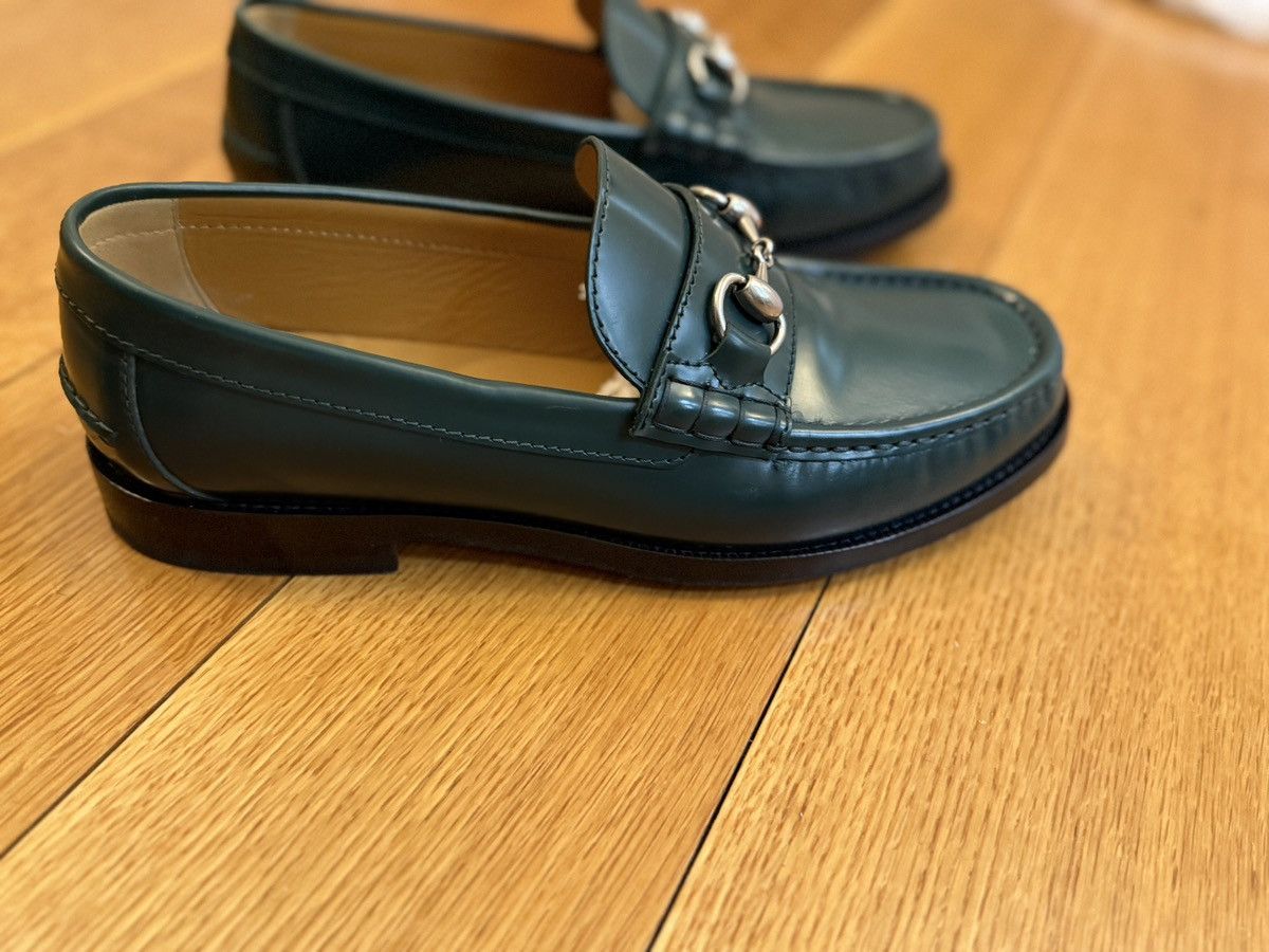 Gucci Gucci Green Leather Horsebit Loafers UK 8 / US 9 Size US 9 / EU 42 - 8 Thumbnail