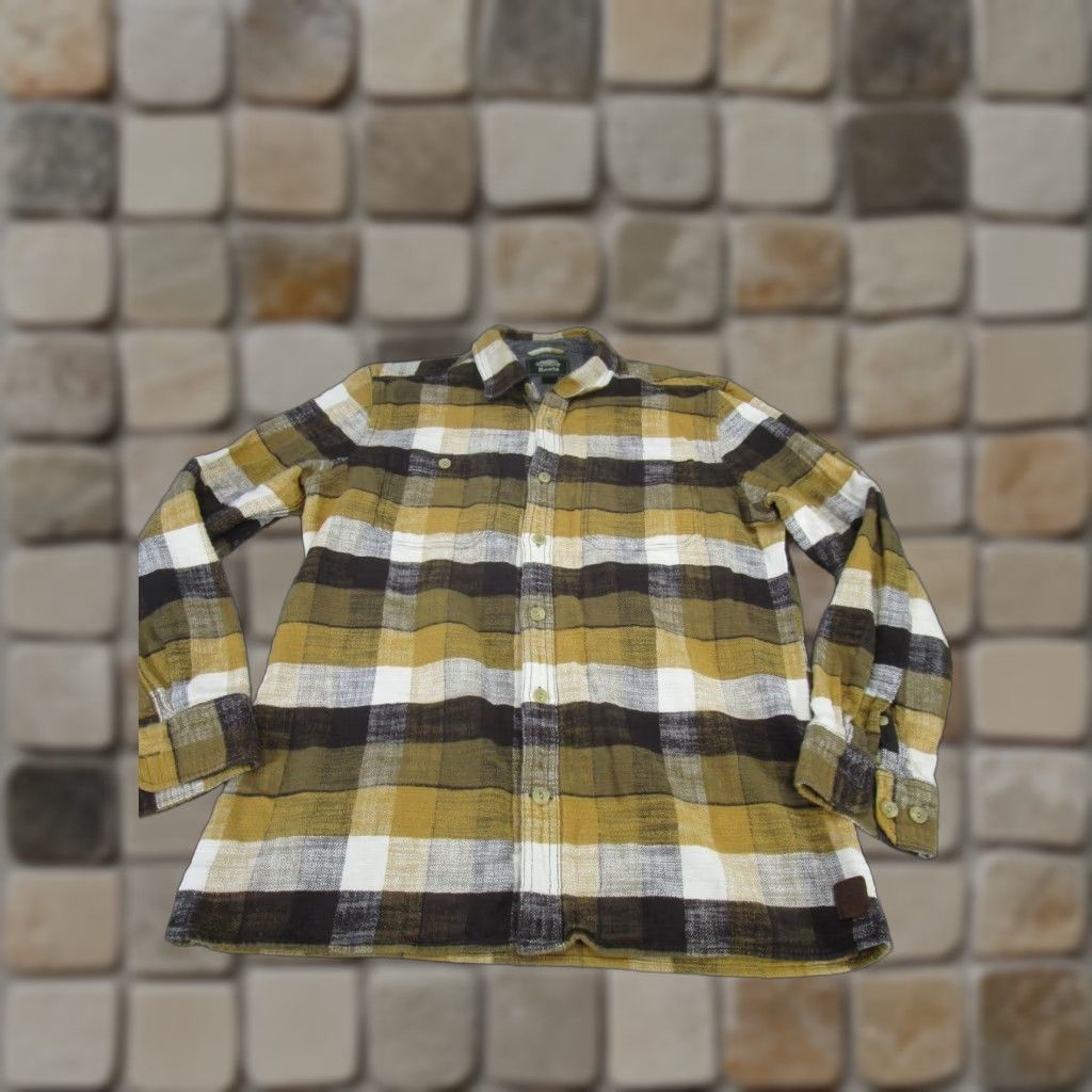 Roots Roots Mens Large Beige Plaid Button-Up Flannel Shirt Size US L / EU 52-54 / 3 - 1 Thumbnail