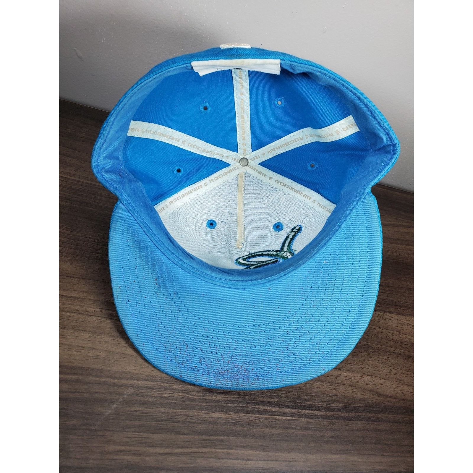 Rocawear Rocawear Teal Blue Cap Hat Sz 7 1/4 JAY Z Faded Logo *READ* Size ONE SIZE - 11 Thumbnail