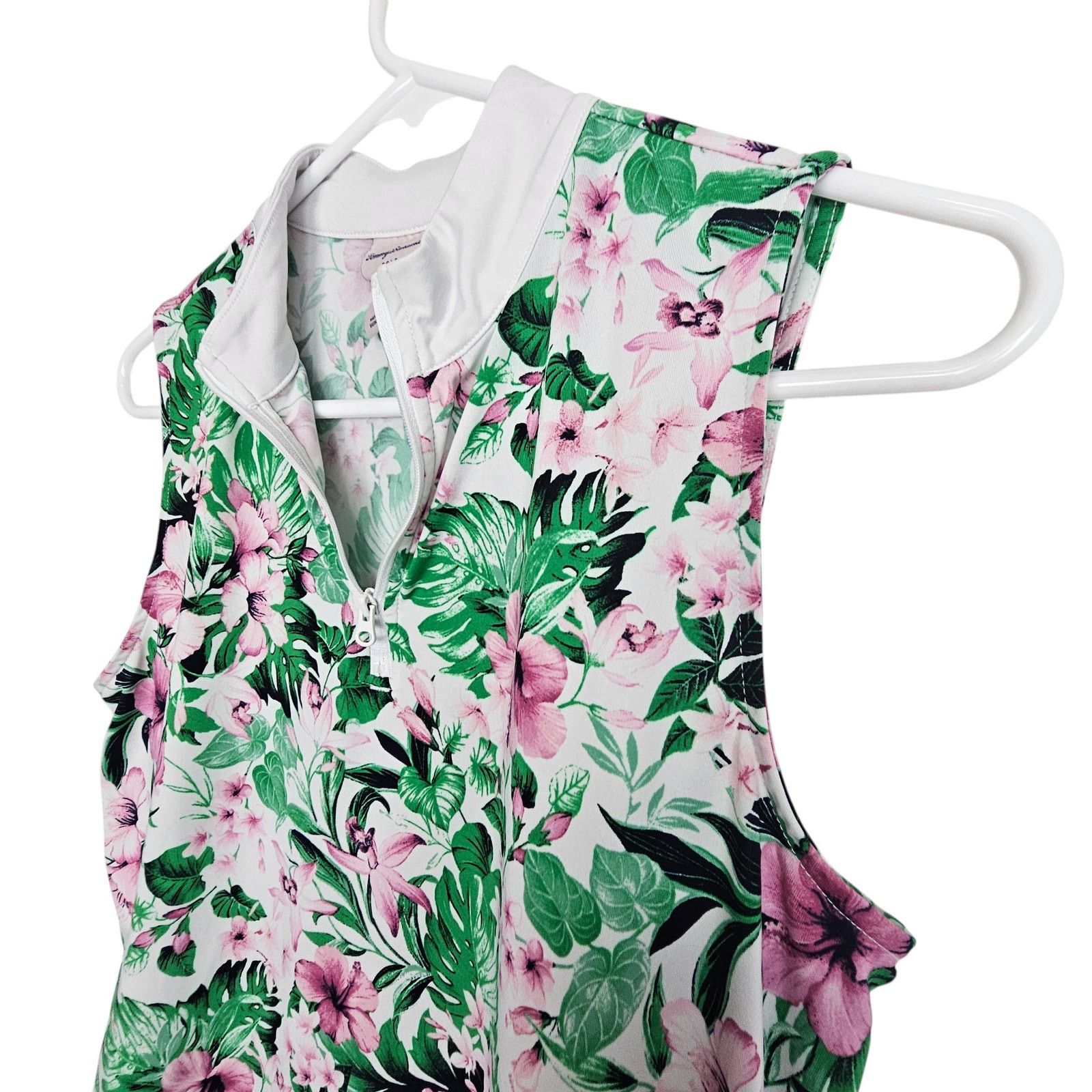 Tommy Bahama Tommy Bahama Womens Golf Polo Sz M Floral Hawaiian Tropical Size M / US 6-8 / IT 42-44 - 4 Thumbnail