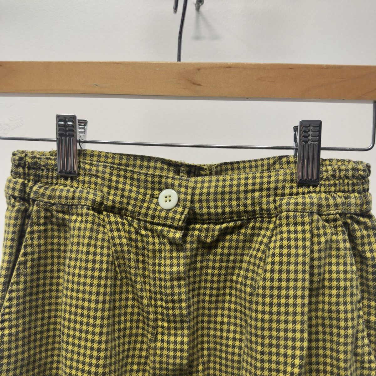 Vintage Vintage Green Checkered Trouser Pants ERD Grunge Chrome Size 26" / US 2 / IT 38 - 6 Thumbnail