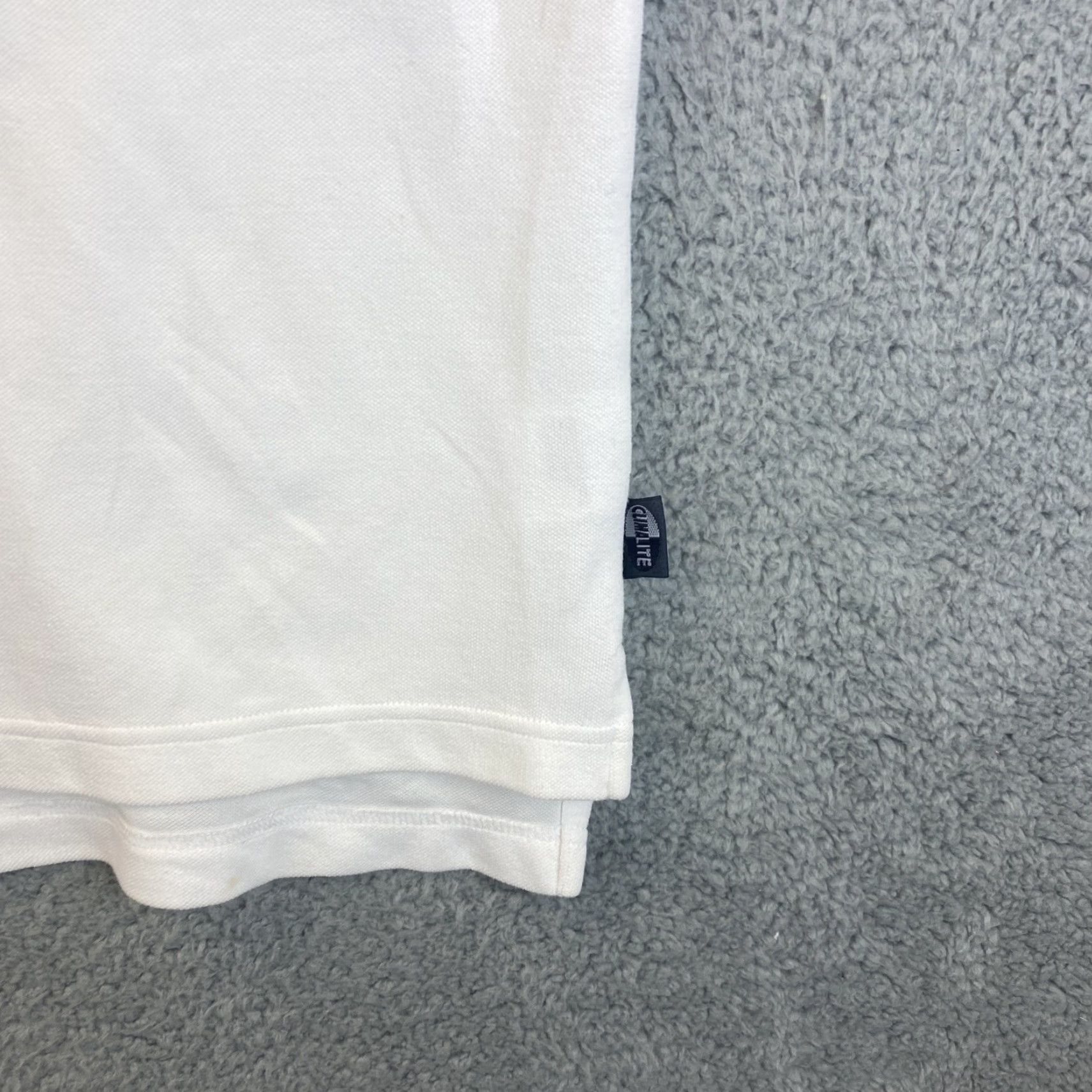 Adidas adidas Men Polo Shirt Short Sleeve Button 2XL White / 68-33 Regular Logo All Seasons Casual Blended Fabric 100% Polyester Size US XXL / EU 58 / 5 - 4 Thumbnail