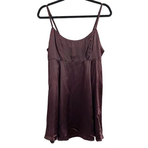 Betsey Johnson Y2K Betsey Johnson Plum Satin Mini Slip Dress - 10 🇺🇸 Size M / US 6-8 / IT 42-44 - 12 Thumbnail