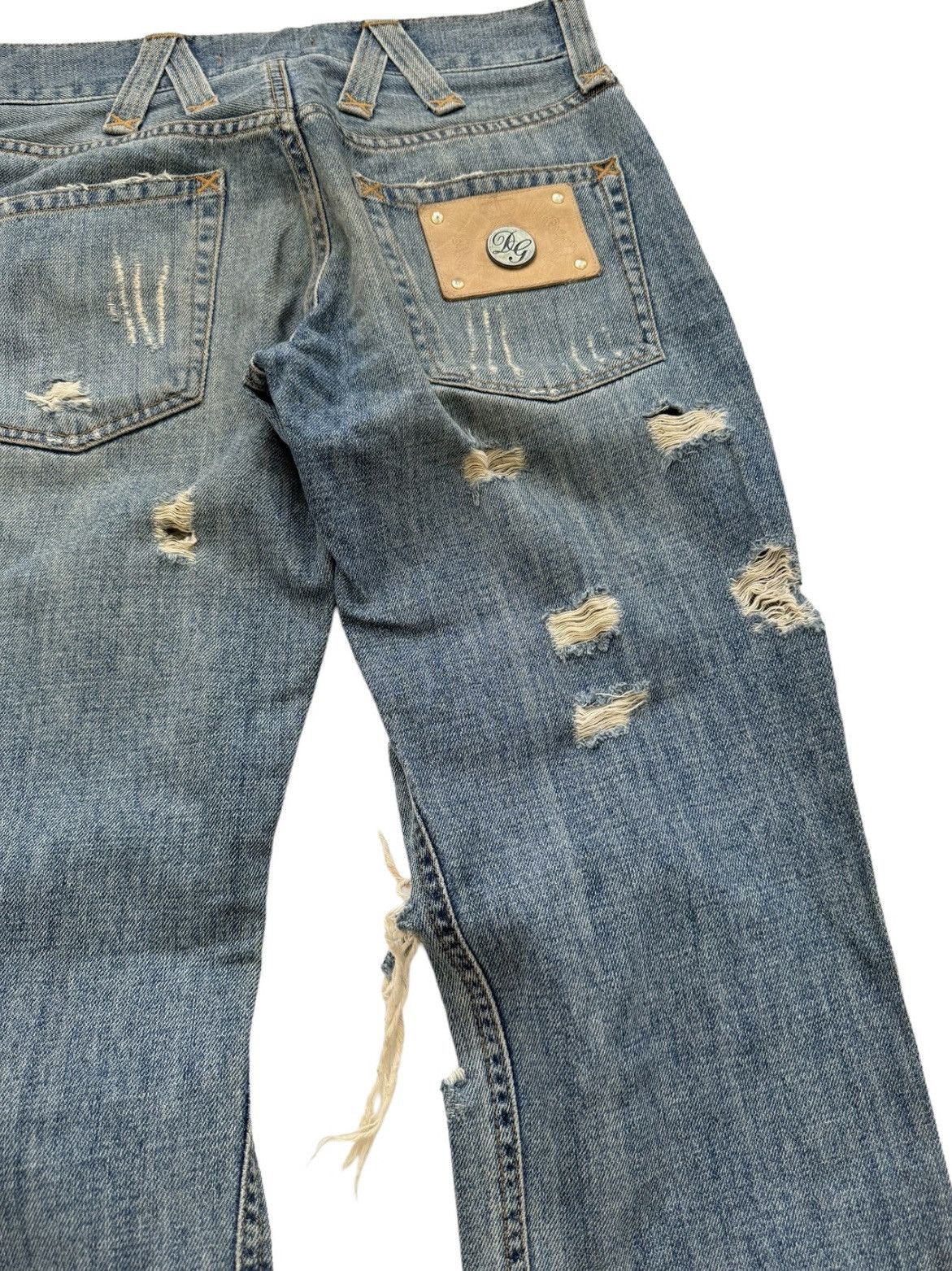 Dolce & Gabbana Dolce & Gabbana Shredded Distressed Denim Size US 30 / EU 46 - 8 Thumbnail