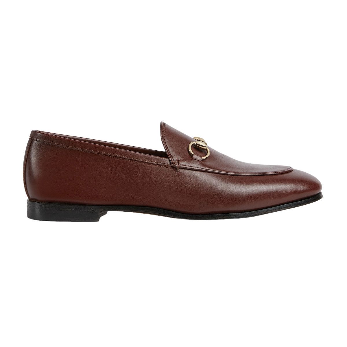 GUCCI Jordaan $1090 Women's Dark Brown Leather Loafers New &