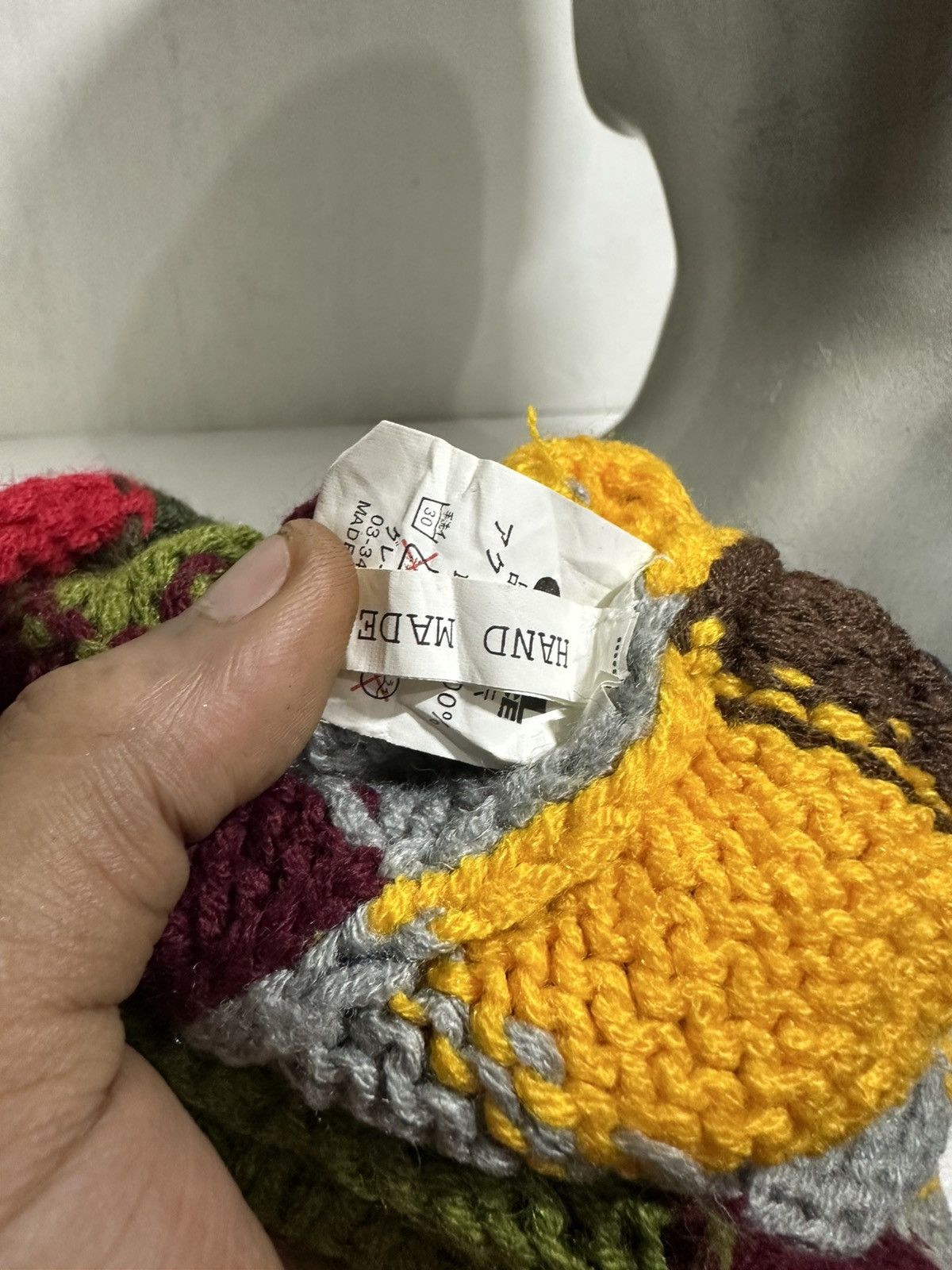 Handmade × Japanese Brand Hand Made Grace Multicolor Knitted beanie Hats Size ONE SIZE - 8 Thumbnail