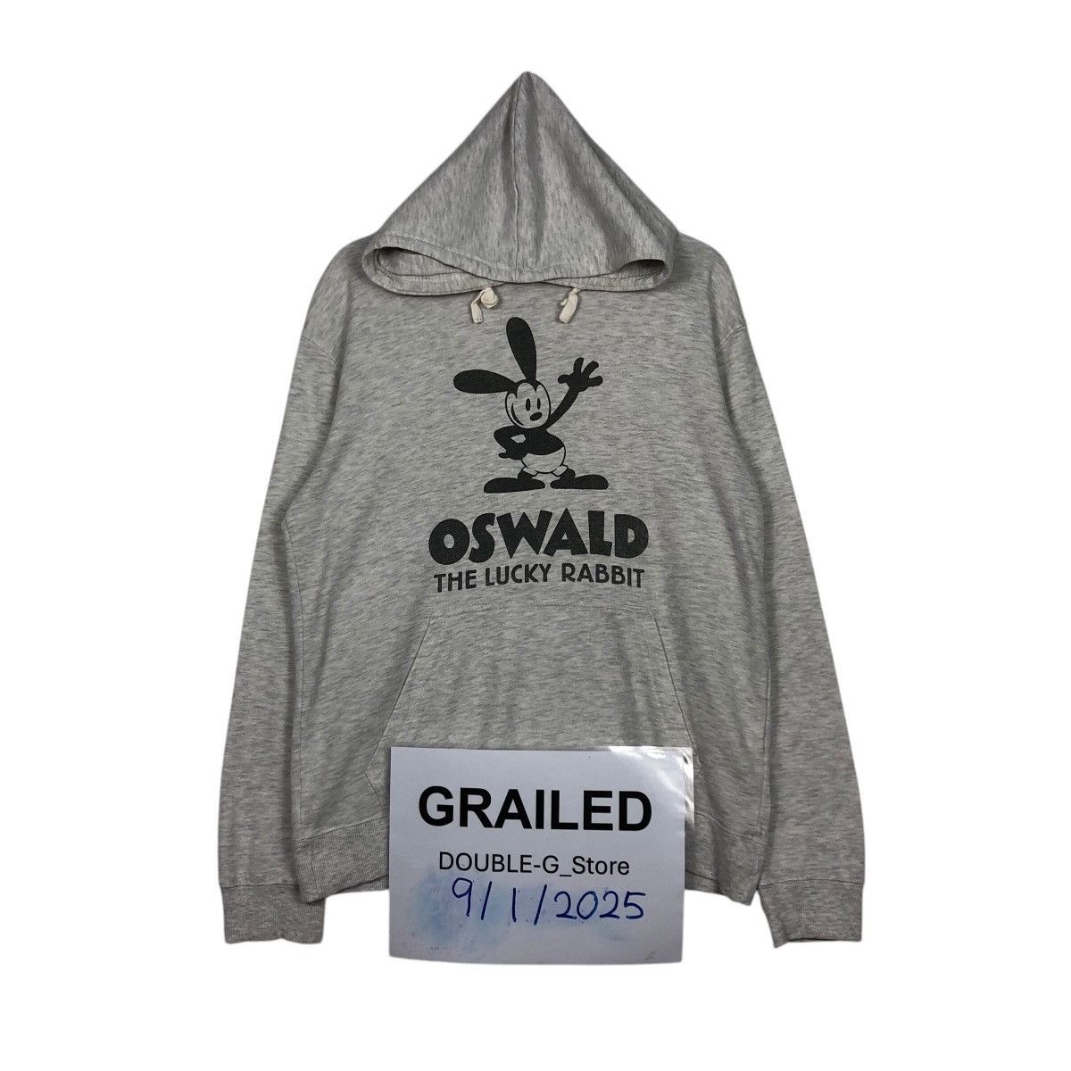 Disney 📌Vintage Hoodie Pull Over Oswald The Lucky Rabbit Big Logo Size US L / EU 52-54 / 3 - 1 Thumbnail