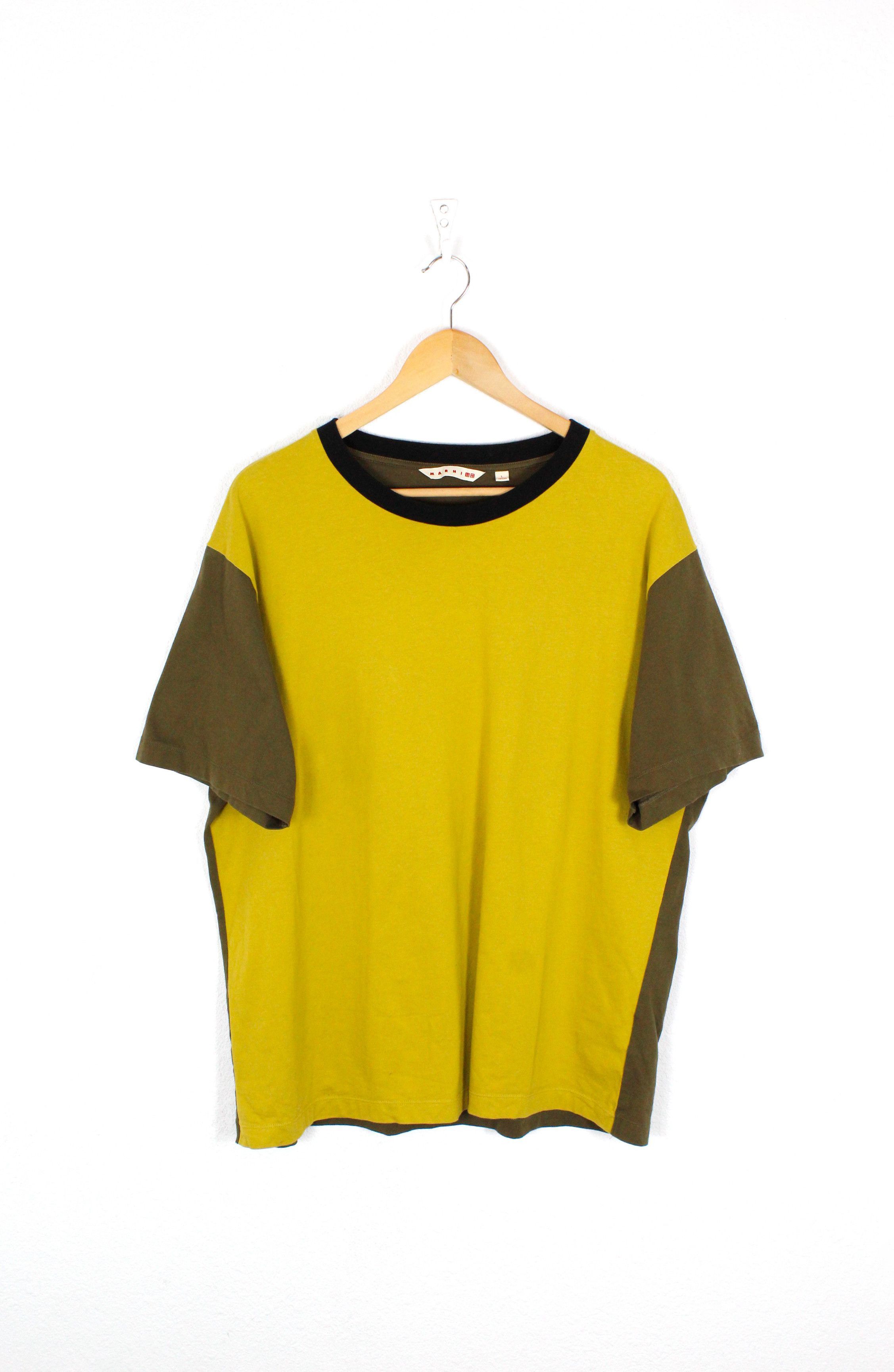 Marni x Uniqlo Olive Two Tone T-shirt Tee