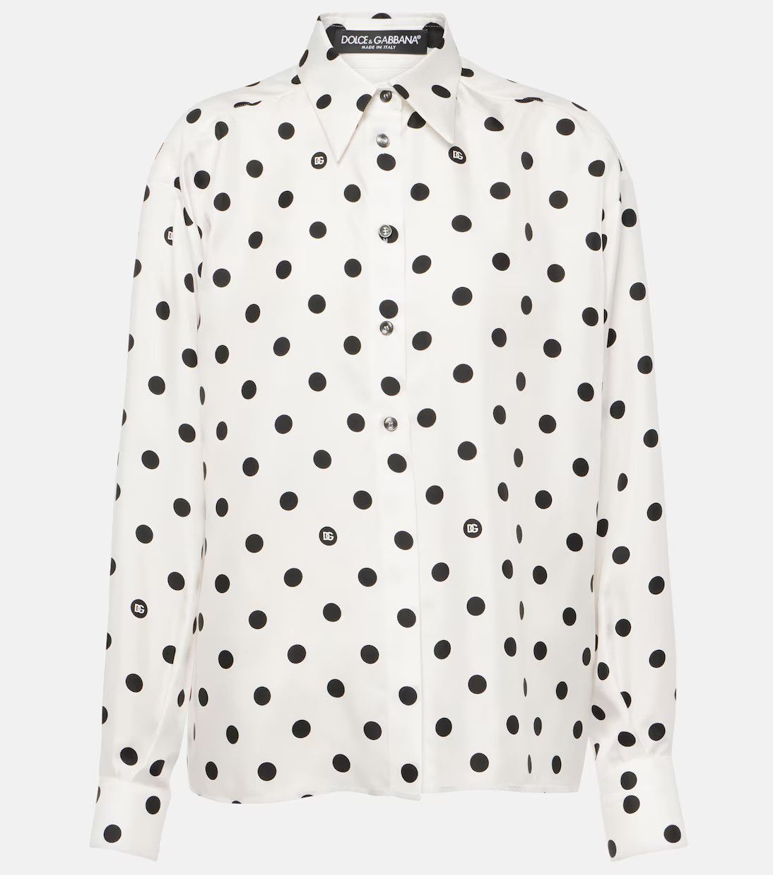 Balenciaga o1y0625 Patterned Shirt in White/Black Size M / US 6-8 / IT 42-44 - 1 Thumbnail