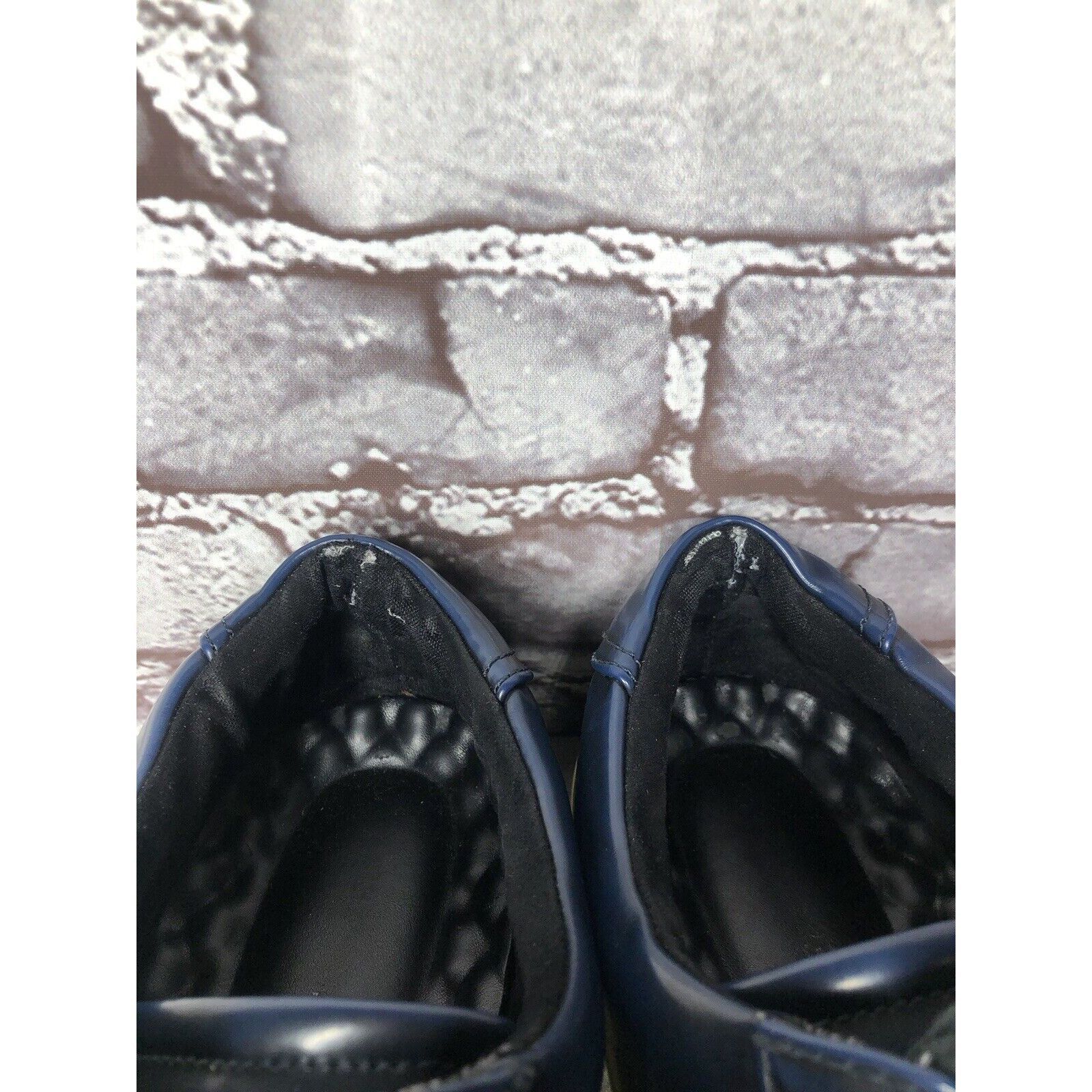 Karl Lagerfeld KARL LAGERFELD Navy Blue Patent Leather Lace Up Sneakers Sho Size US 9 / EU 42 - 11 Thumbnail