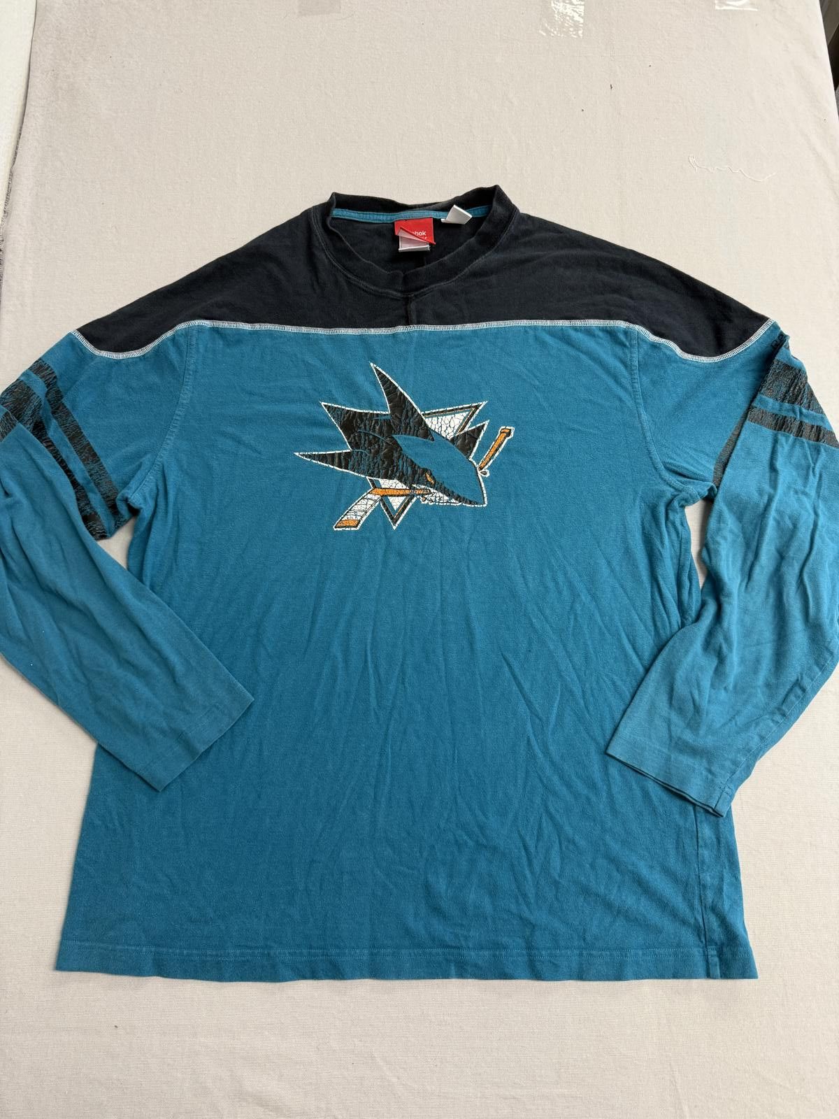 Reebok Vintage NHL San Jose Sharks LS T-shirt Reebok Face Off - M Size US L / EU 52-54 / 3 - 1 Thumbnail