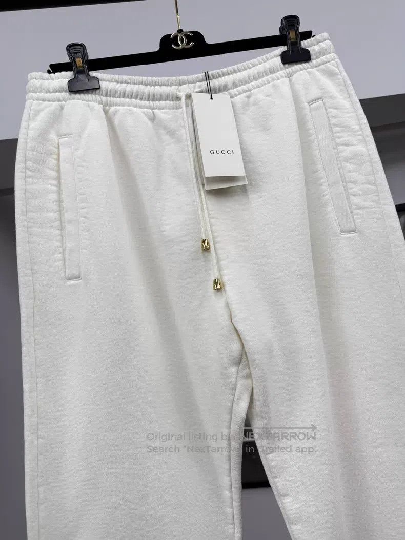 Gucci Gucci Size M White and blue college-style trousers Size US 32 / EU 48 - 2 Thumbnail