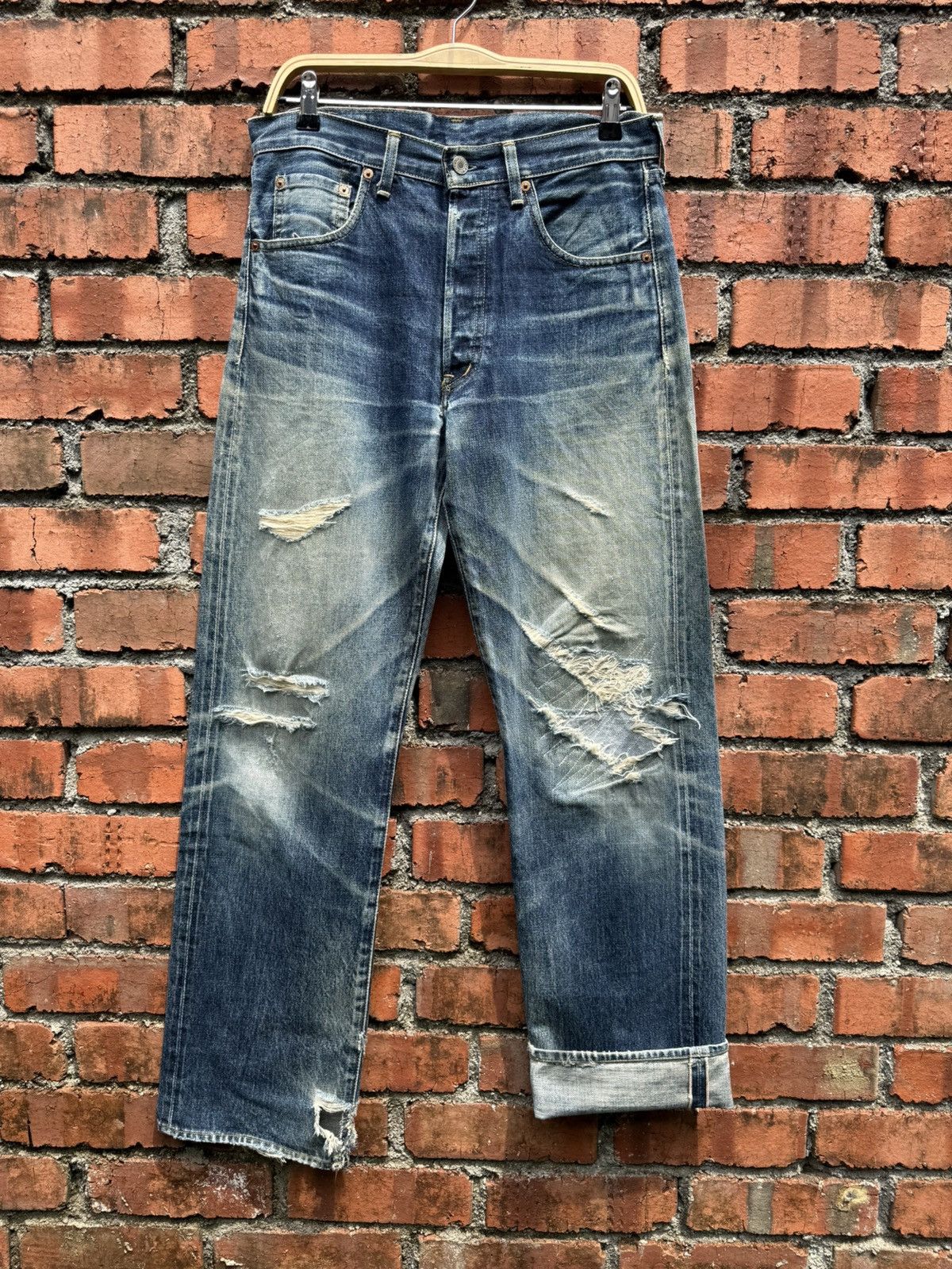 Levi's Vintage Clothing W32x32 vintage levi’s 503B redline distressed big E Size US 32 / EU 48 - 1 Thumbnail