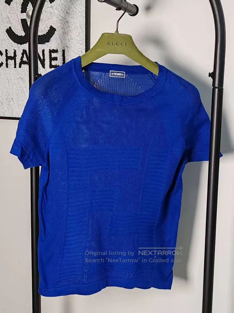 Fendi Fendi Double F Knitted Short-Sleeved Shirt Size XS / US 0-2 / IT 36-38 - 1 Thumbnail