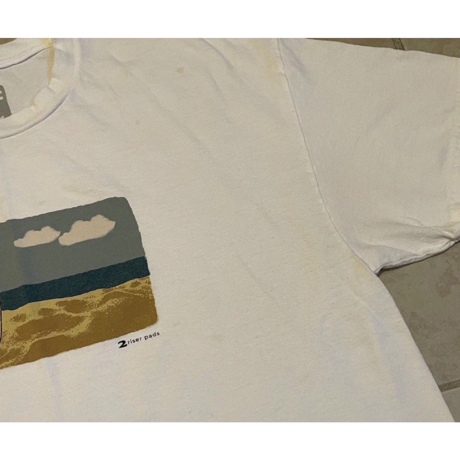Quartersnacks Rowan Zorilla 2 Riser Pads Faded Shirt XL White T-Shirt Skateboarding Quartersnacks Distressed 90s Y2K Mens Shirt Size US XL / EU 56 / 4 - 7 Thumbnail