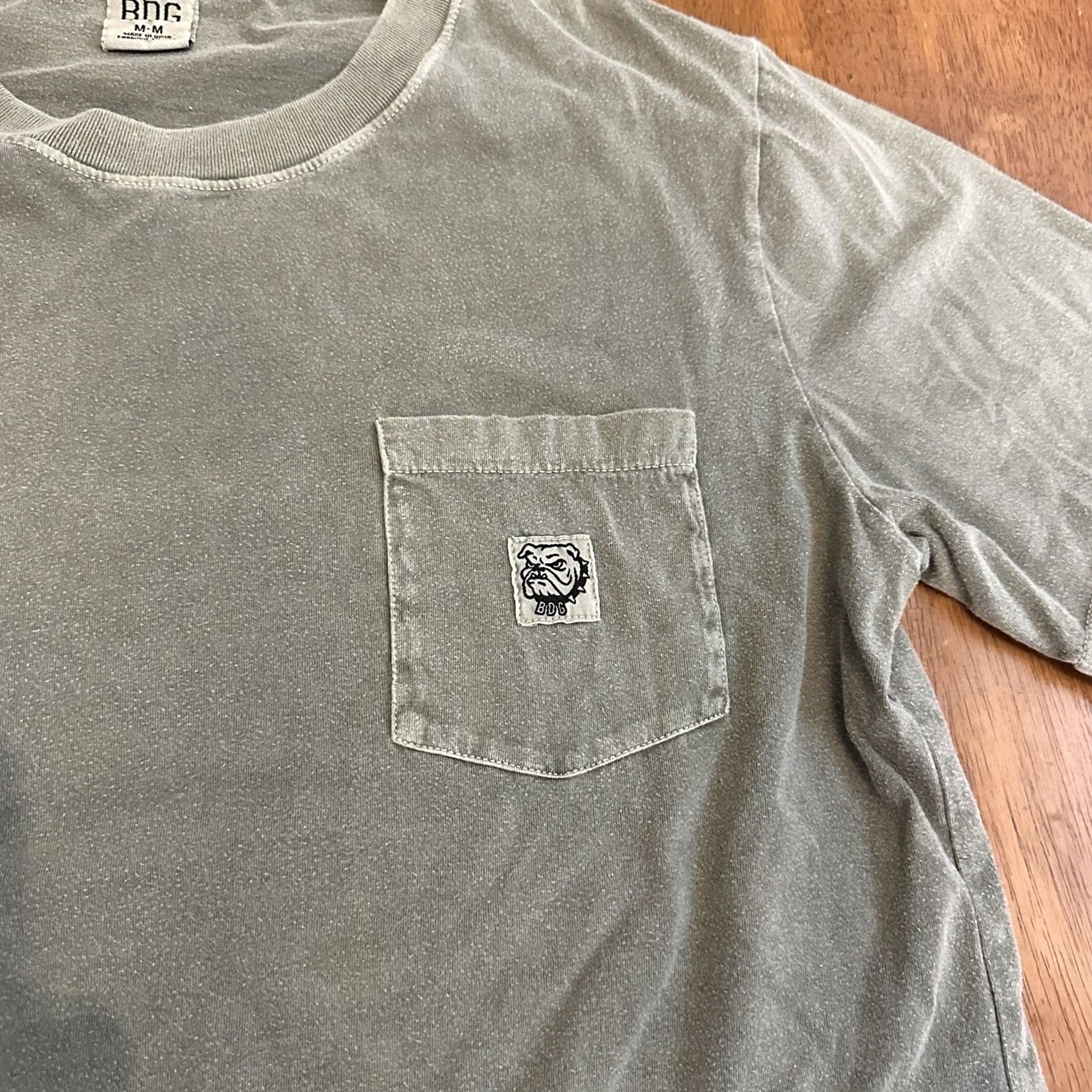 Bdg BDG Shirt Mens M Green Bulldog Pocket Size US M / EU 48-50 / 2 - 2 Thumbnail