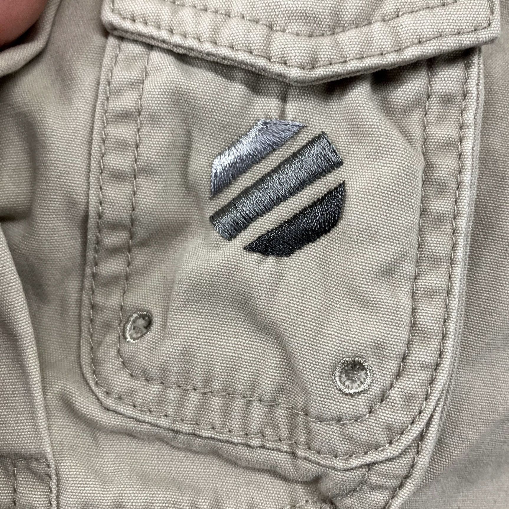 UFC VINTAGE UFC Ultimate Fighter Cargo Shorts Men 34 Beige Cotton 34x12 MMA Embroidered Logo, Relaxed Fit, Mid Rise, Canvas, USA, y2k, 90s, Casual Mens Size US 34 / EU 50 - 7 Thumbnail