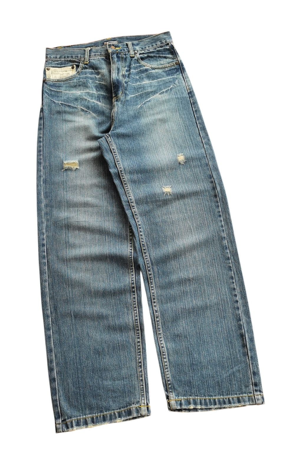 Mecca Mecca Streetwear Baggy Distressed Denim Jeans ♦️ Size 30”x29” Size US 30 / EU 46 - 4 Thumbnail