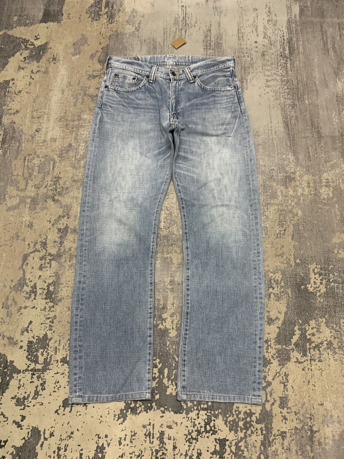 Japanese Brand Vintage 90’s Gl Heart Sand Washed Distress Jean Size US 33 - 1 Thumbnail