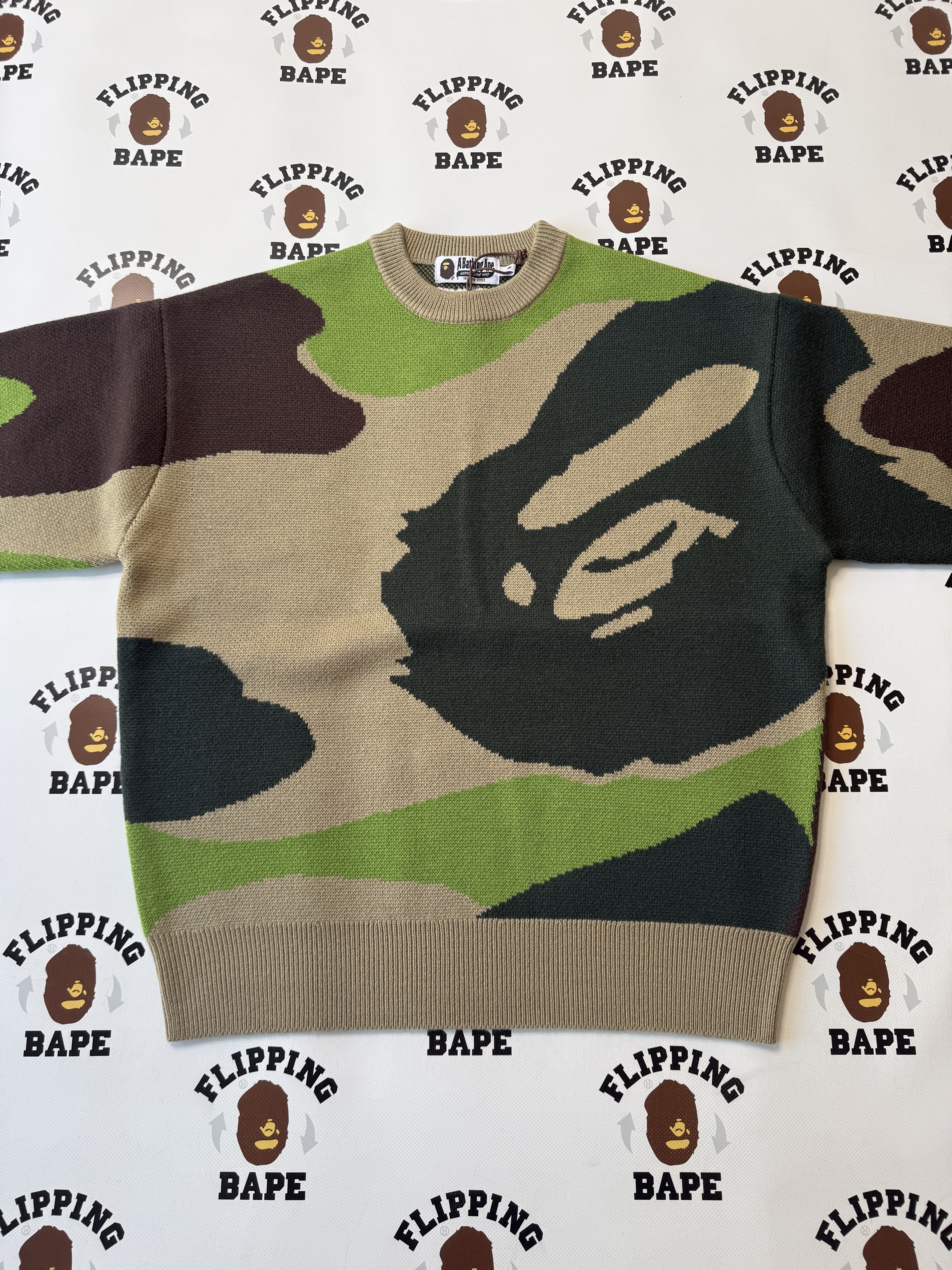 Bape BAPE MEGA ABC CAMO KNIT CREWNECK SWEATSHIRT Size US M / EU 48-50 / 2 - 5 Thumbnail