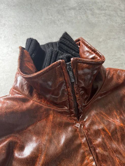 Moschino 2000s Moschino Enigmatic Brown Distressed Pilot Jacket Size US S / EU 44-46 / 1 - 6 Thumbnail