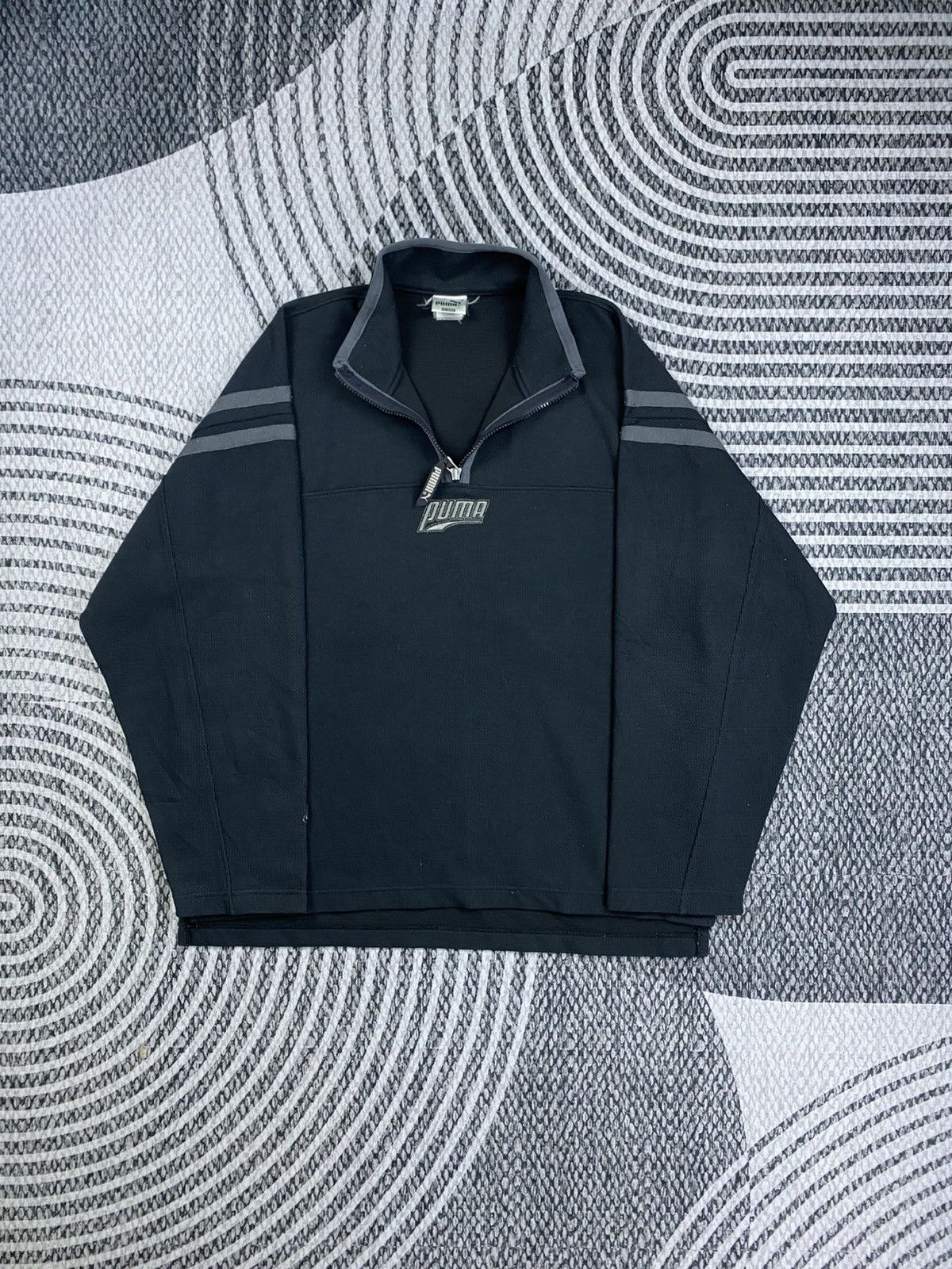 Puma Vintage Puma Center Logo Half Zipper Sweatshirt Size US L / EU 52-54 / 3 - 6 Thumbnail