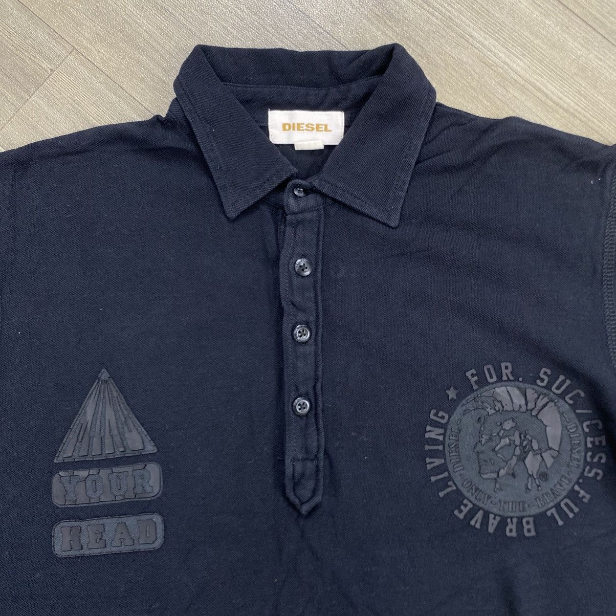 Diesel 2000s Diesel Your Head 78 Big Logo Polo Shirt Luxury Y2k Size US S / EU 44-46 / 1 - 3 Thumbnail