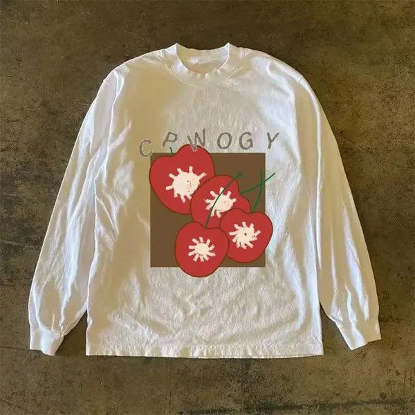 VIBE Cherry pattern casual retro long sleeve t-shirt Size US L / EU 52-54 / 3 - 3 Thumbnail