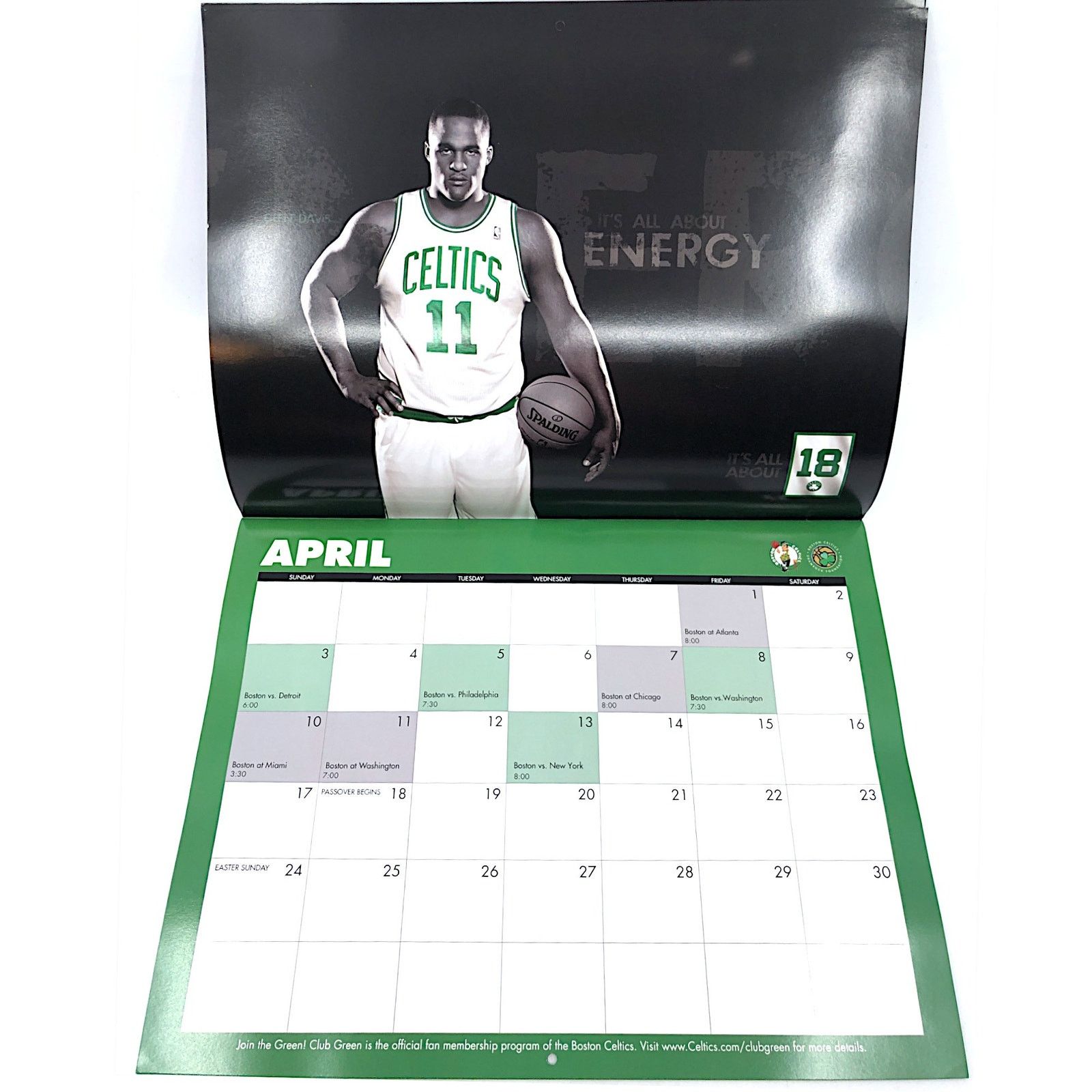 NBA Boston Celtics 2011 Team Calendar *NEW* Size ONE SIZE - 5 Thumbnail